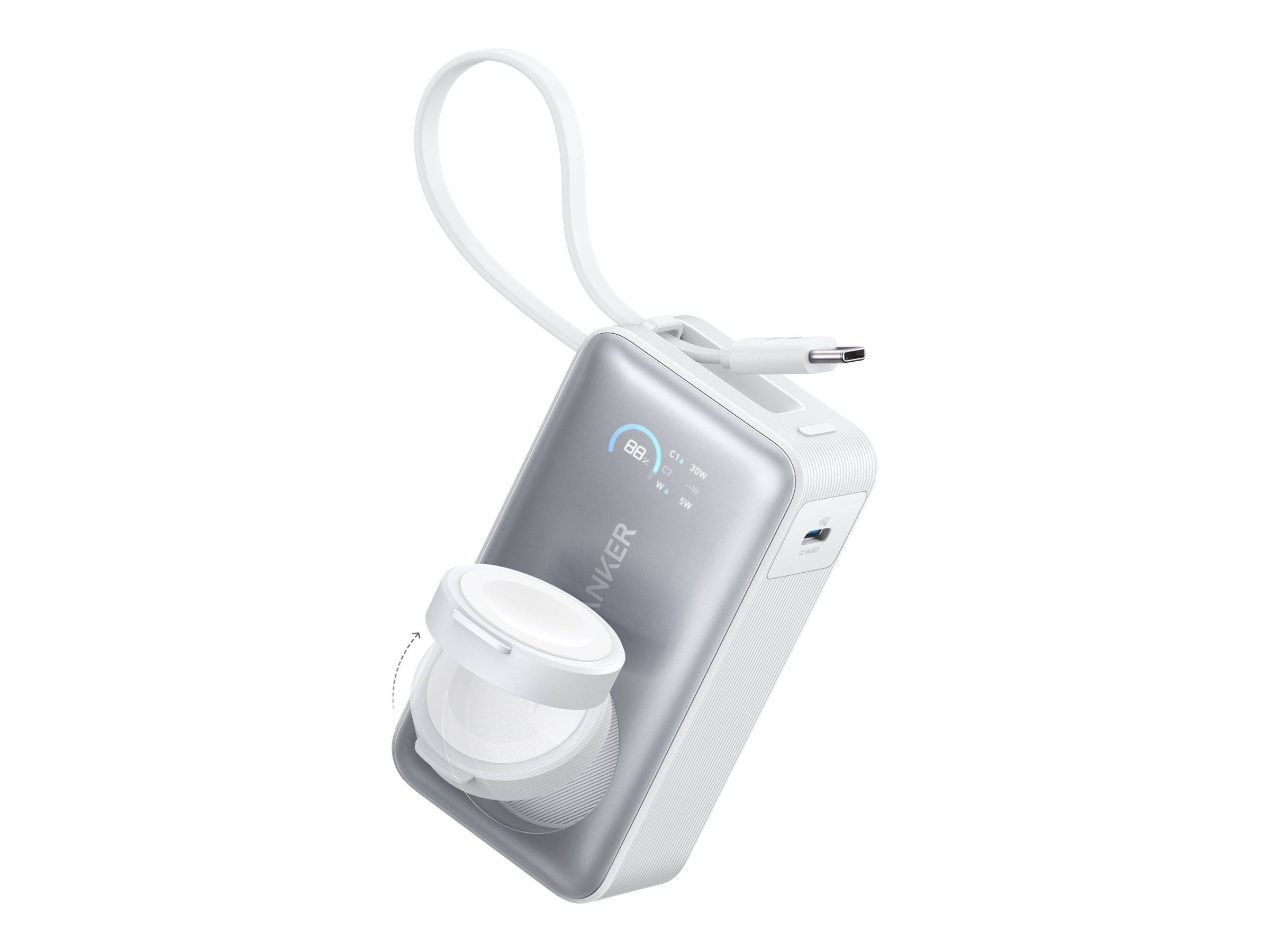Anker MagGo - Powerbank - 10000 mAh - 35 Watt (24 pin USB-C) - wei Tablets & Smartphones Smartphone