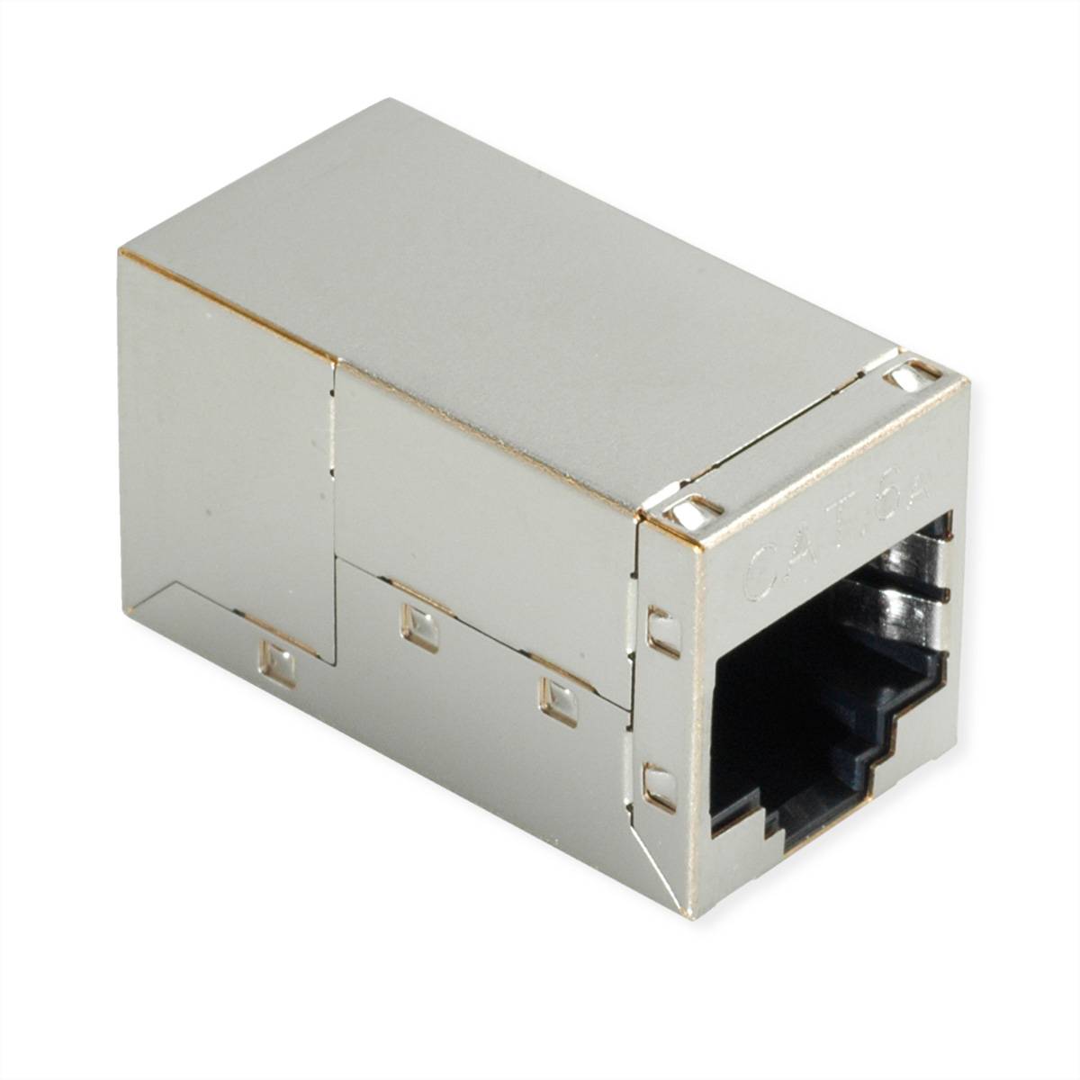 Roline RJ-45 Kupplung geschirmt, Cat.6A (Class EA), silberfarben