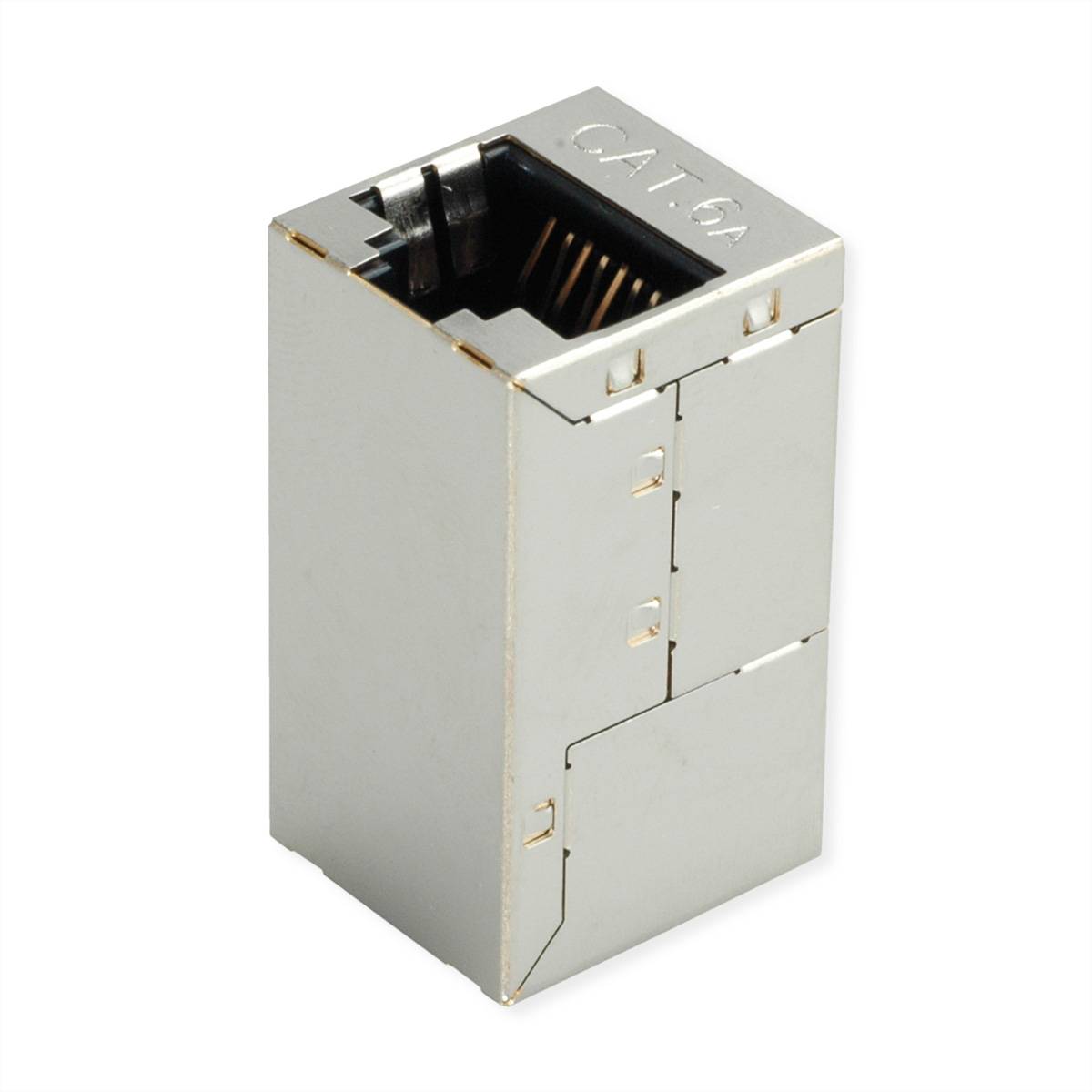 Roline RJ-45 Kupplung geschirmt, Cat.6A (Class EA), silberfarben