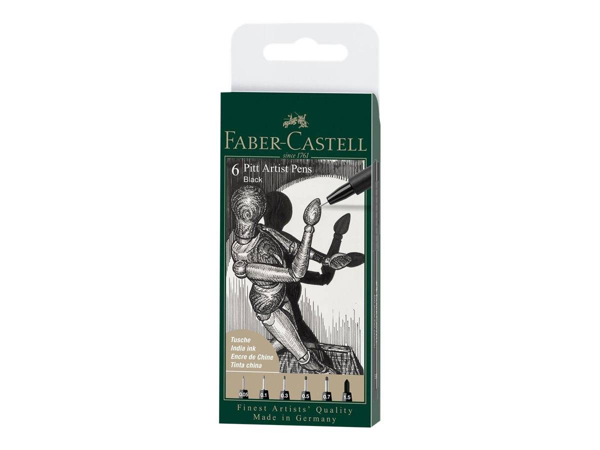 FABER-CASTELL Tuschestift Pitt Artist Pen Farbe 199 6x Home & Living Büro-Ausstattung