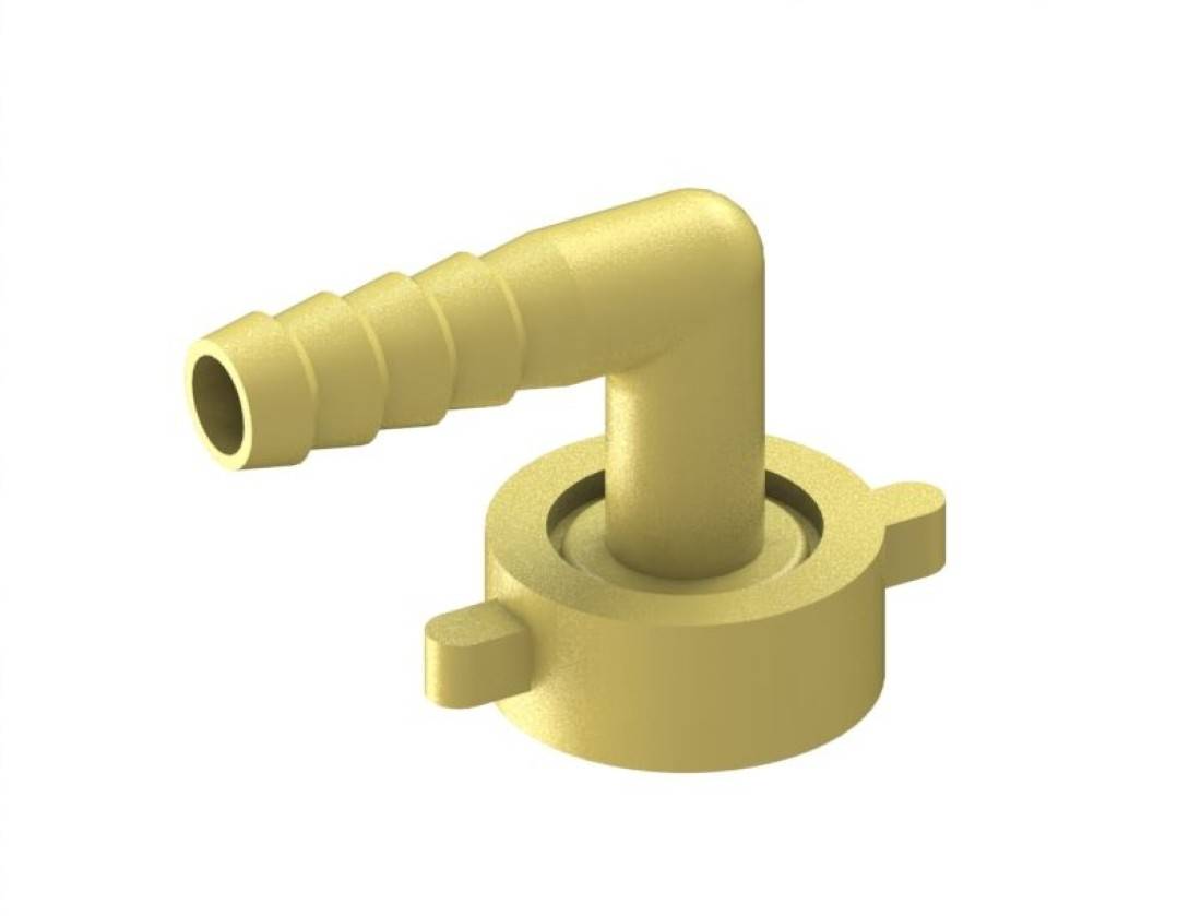 Schlösser Winkelverschraubung flachdichtend, 3/8" x 3/4", Messing blank