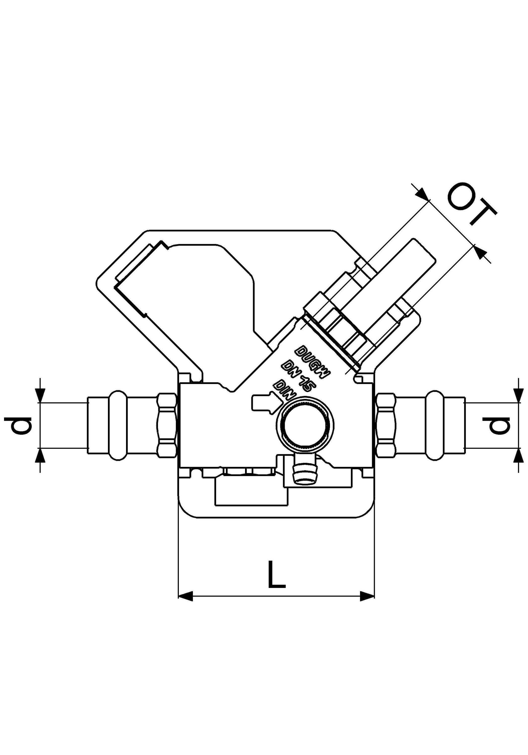 Schlösser JS Rückflussverhinderer DN15, Press 15 mm, DVGW