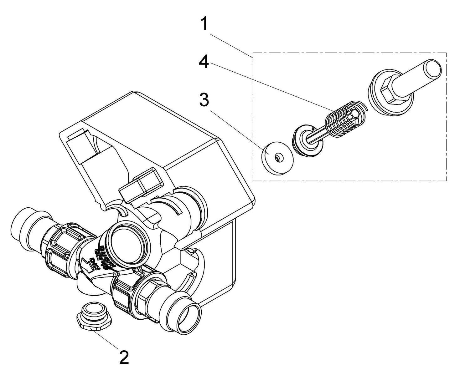 JS CLAPET ANTI-RETOUR, SANS RACCORD DE DRAINAGE, À RESSORT, DN15, PN15, DVGW