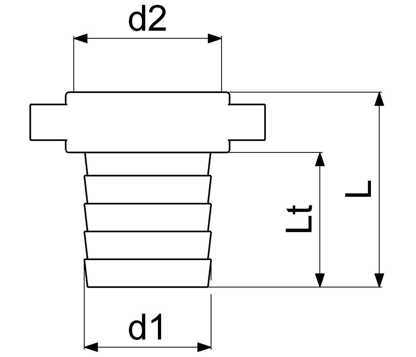 Schlösser Messing-Schlauchverschraubung, 2-teilig, flachdichtend, 1 1/2" x 1/2", Messing blank
