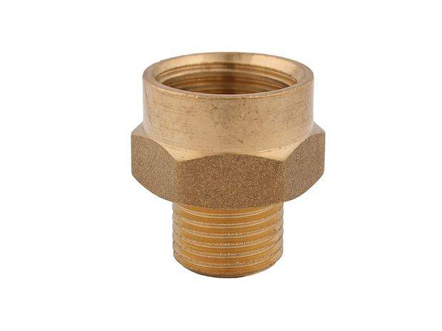 Schlösser Reduziernippel 3/8" AG x 1/2" IG, flachdichtend, Messing