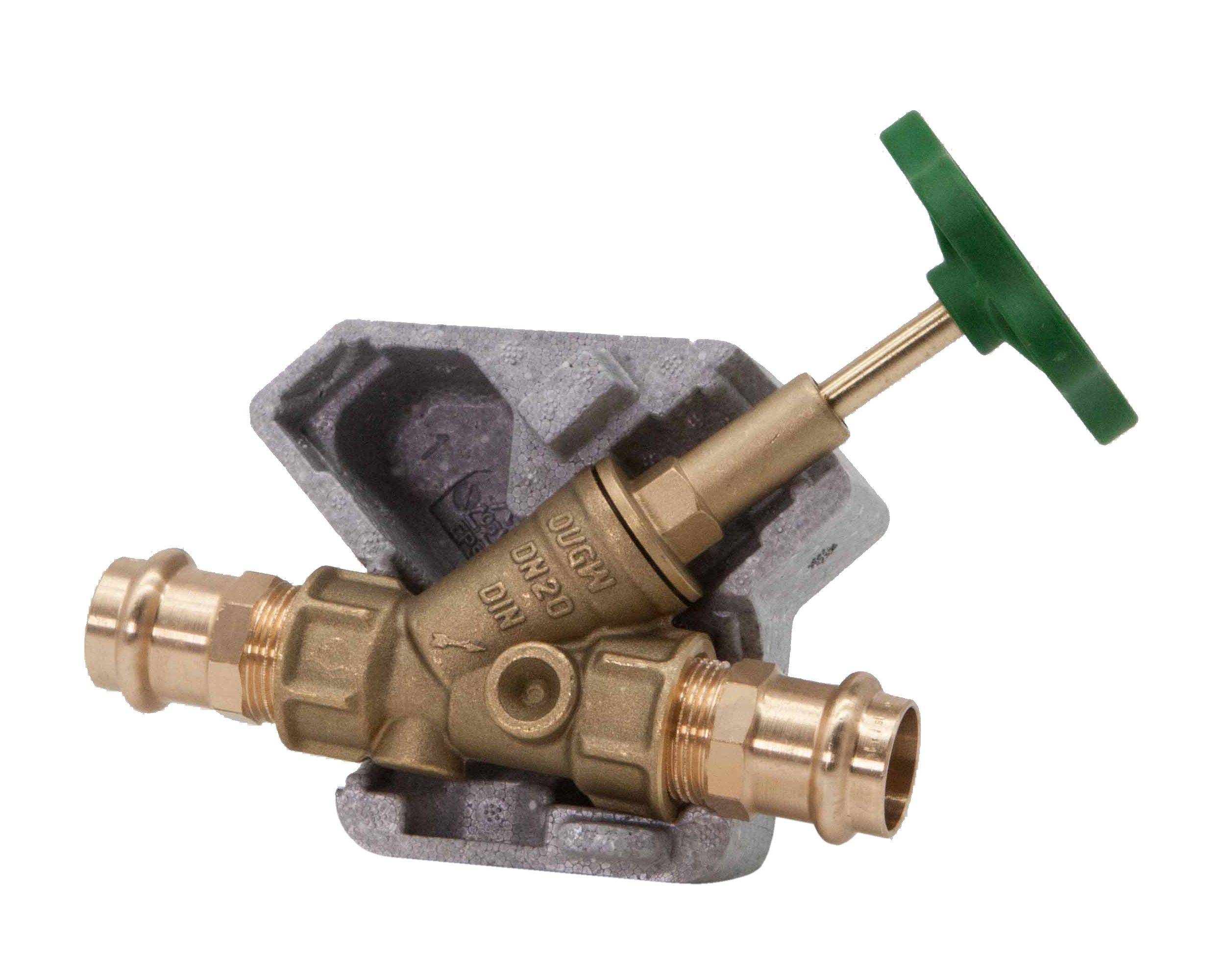 Schlösser Armaturen FREISTROMVENTIL, PRESSANSCHL.IG O.ENTL, ST.SP, M.DS, DN20, PR22, DVGW
