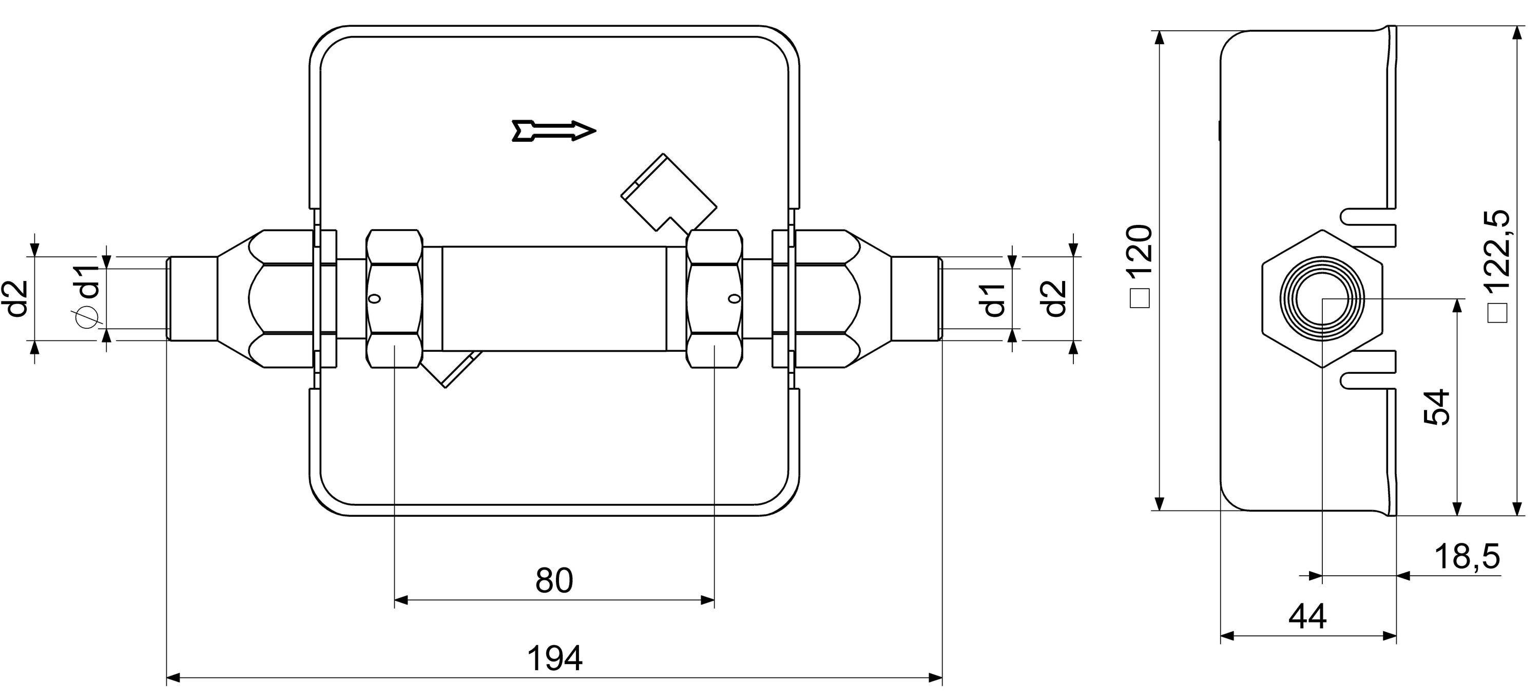 Schlösser Armaturen UP-EINBAUKASTEN UPK F.UET-K/W MIT VIEGA PRESSANSCHLUSS 15MM