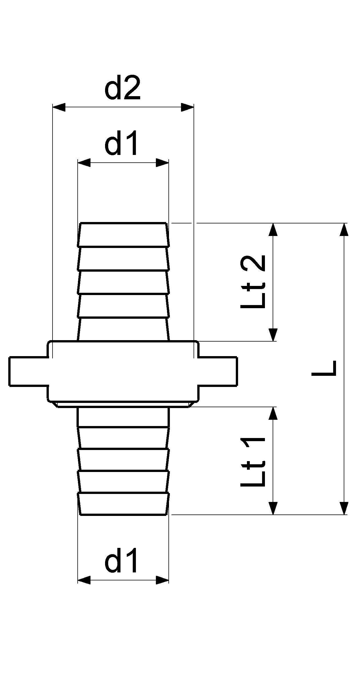 Schlösser Messing-Schlauchverschraubung, 3-teilig, flachdichtend, 1" x 1 1/4", Messing blank