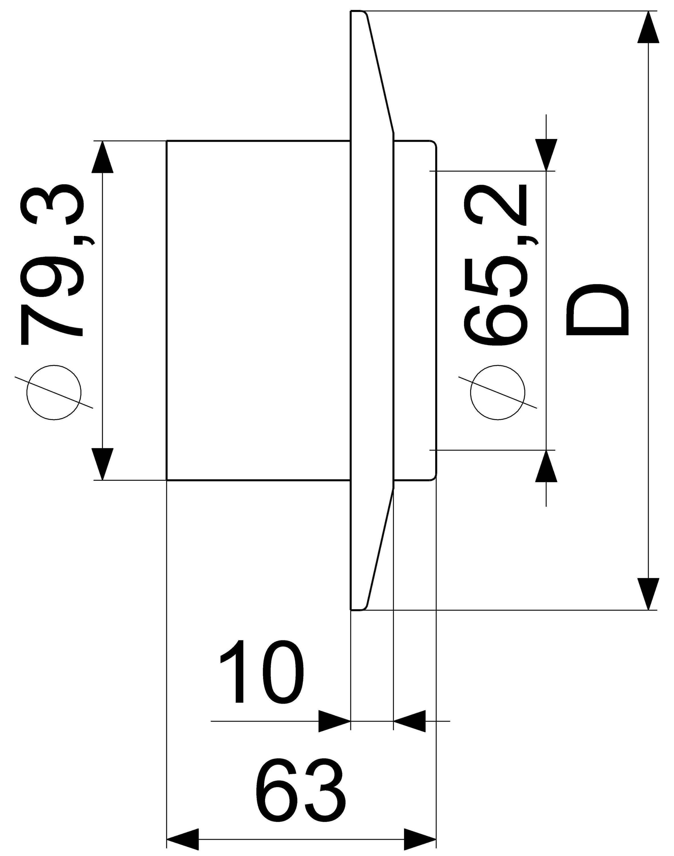 Schlösser Armaturen ROSETTE 2-TLG, MIT INNENTUBUS, 125MM, AUFSCHUBHÃ–HE 41MM, VERCHROMT