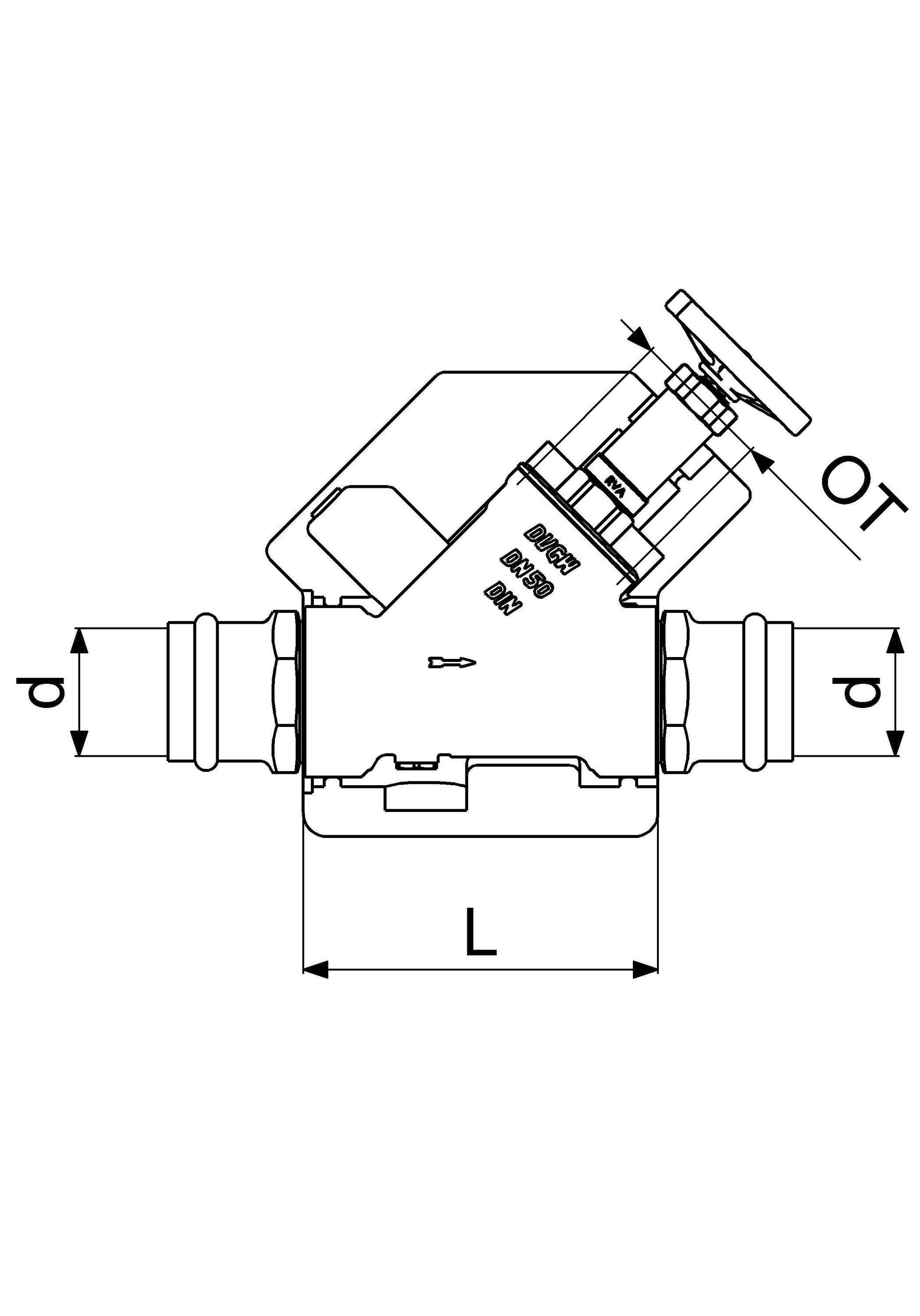 Schlösser JS KFR-Ventil DN50, Press 54 mm, IG