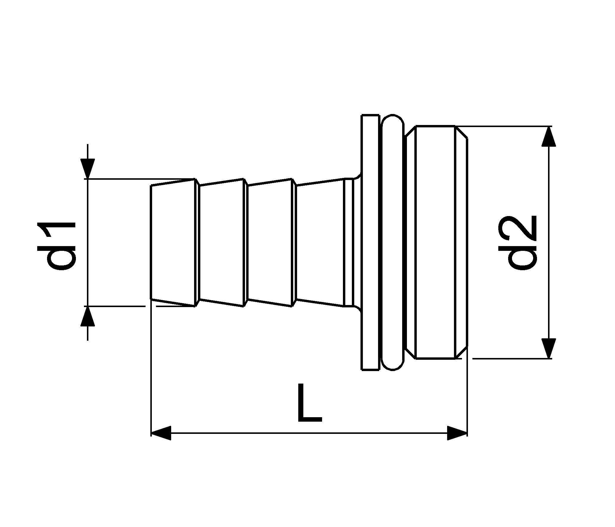 Schlösser Vaterteil mit Wulst und Dichtung, 1/2" x 3/4", Messing