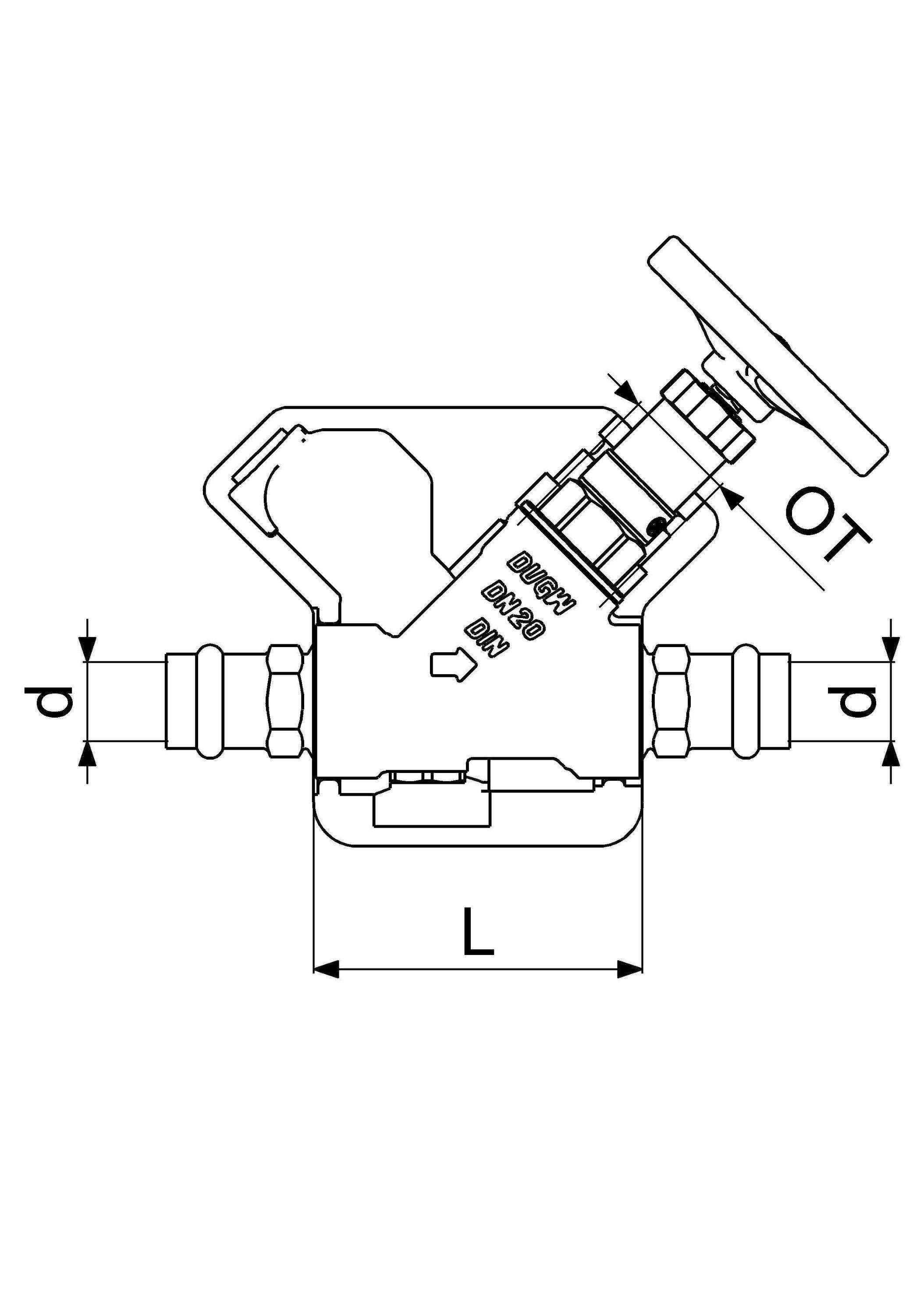 Schlösser Armaturen JS KFR-Ventil DN20, Press 18 mm, IG, ohne Entleerung, DVGW geprüft
