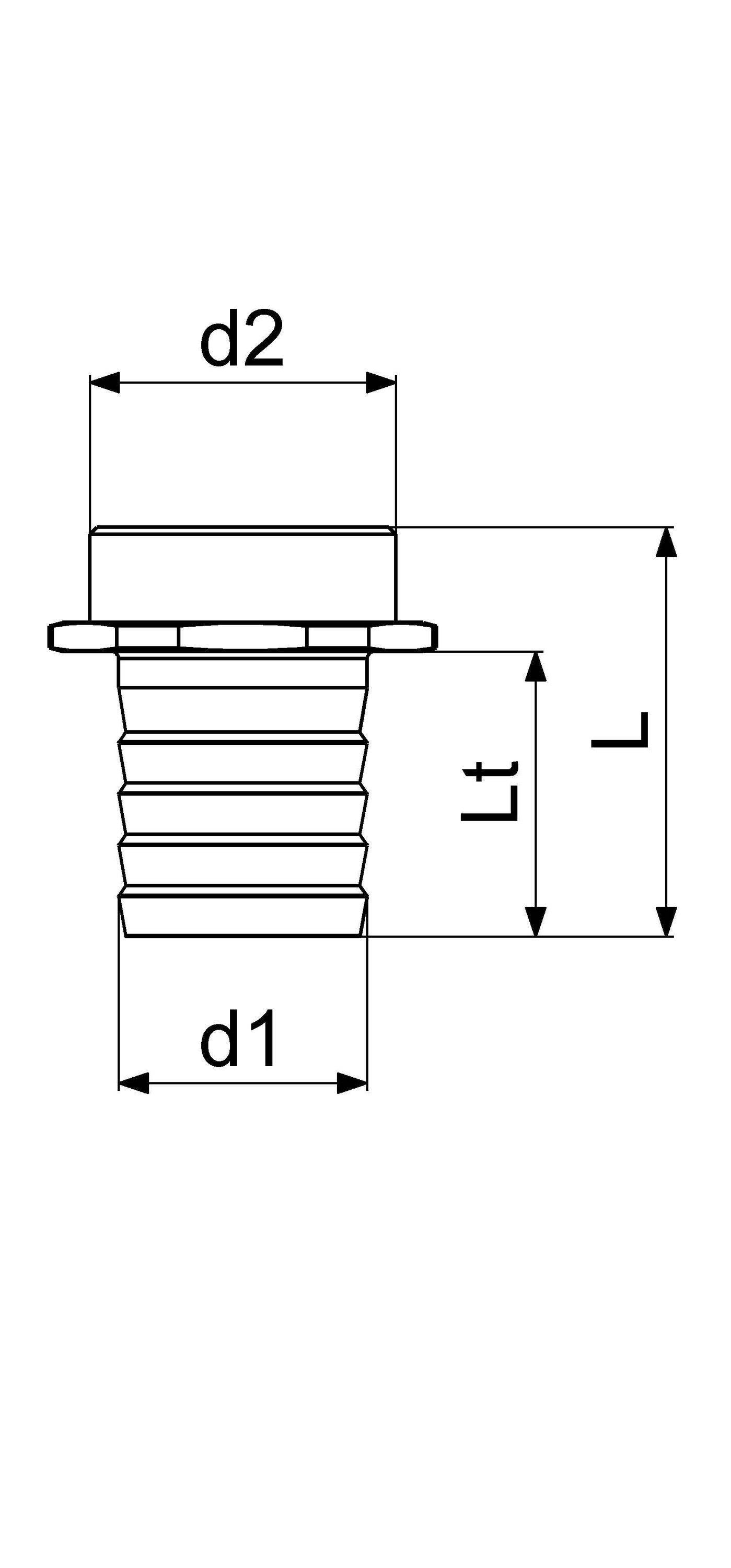 JS Gummidichtung für Schnellkupplung mit Kontermutter, schwarz, KTW+W270, 1 Stück