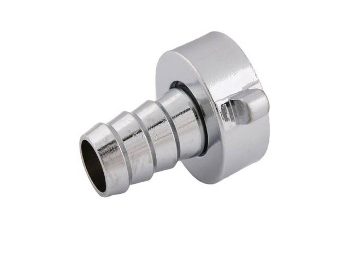 JS MS-SCHLAUCHVERSCHRAUBUNG, 2-TLG FLACHDICHTEND, 1/2"x3/4", CHROM