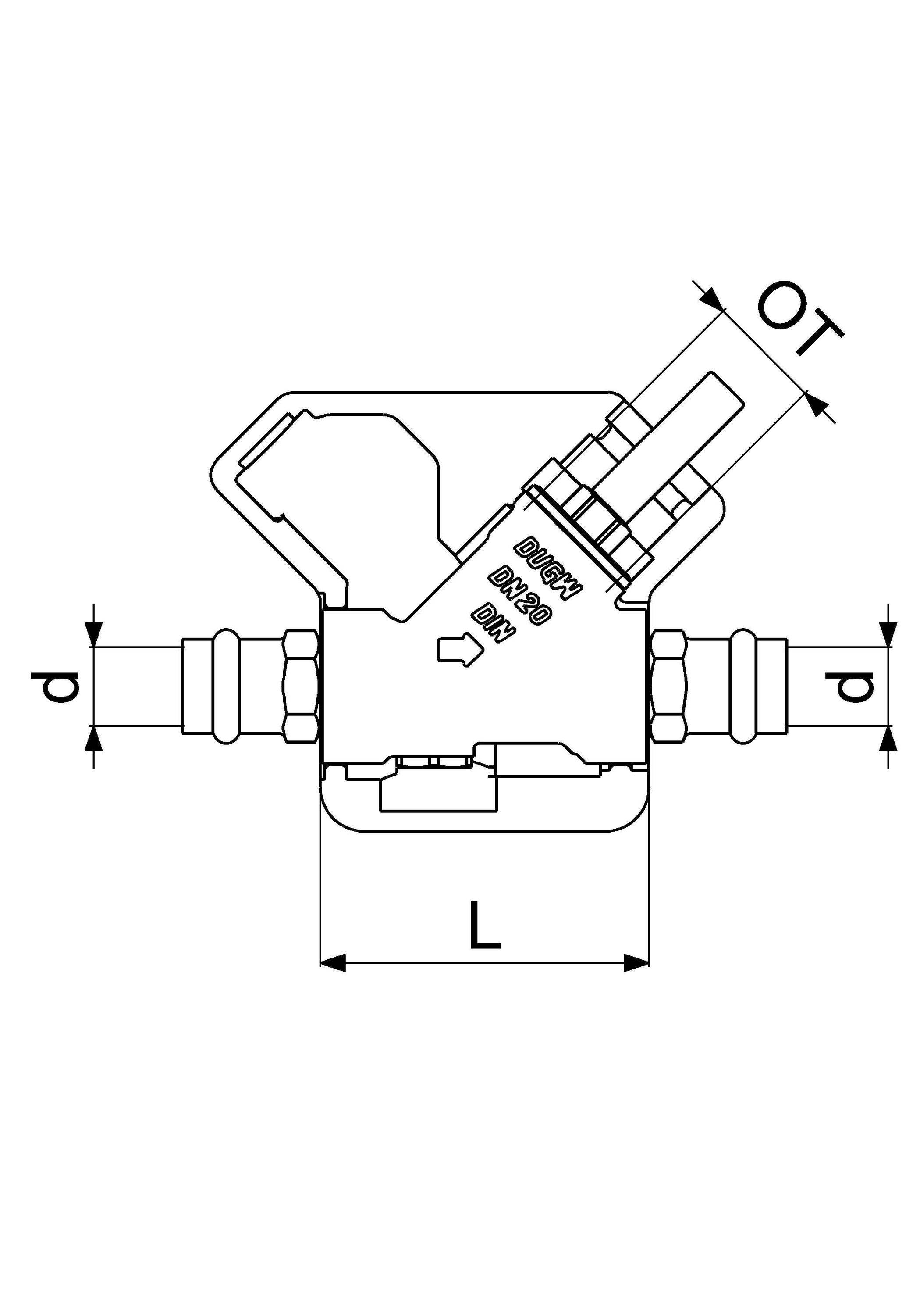 Schlösser Armaturen JS Rückflussverhinderer DN20, Pressanschluss 18 mm, Innengewinde, mit Dämmschale, DVGW-geprüft