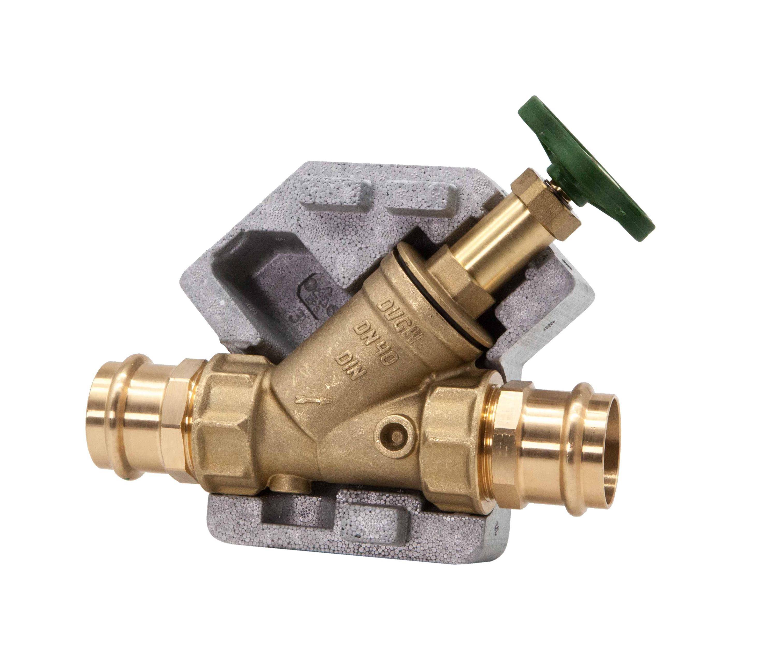 Schlösser Armaturen JS Freistromventil DN40, Pressanschluss 42 mm, Innengewinde, ohne Entleerung, DVGW geprüft