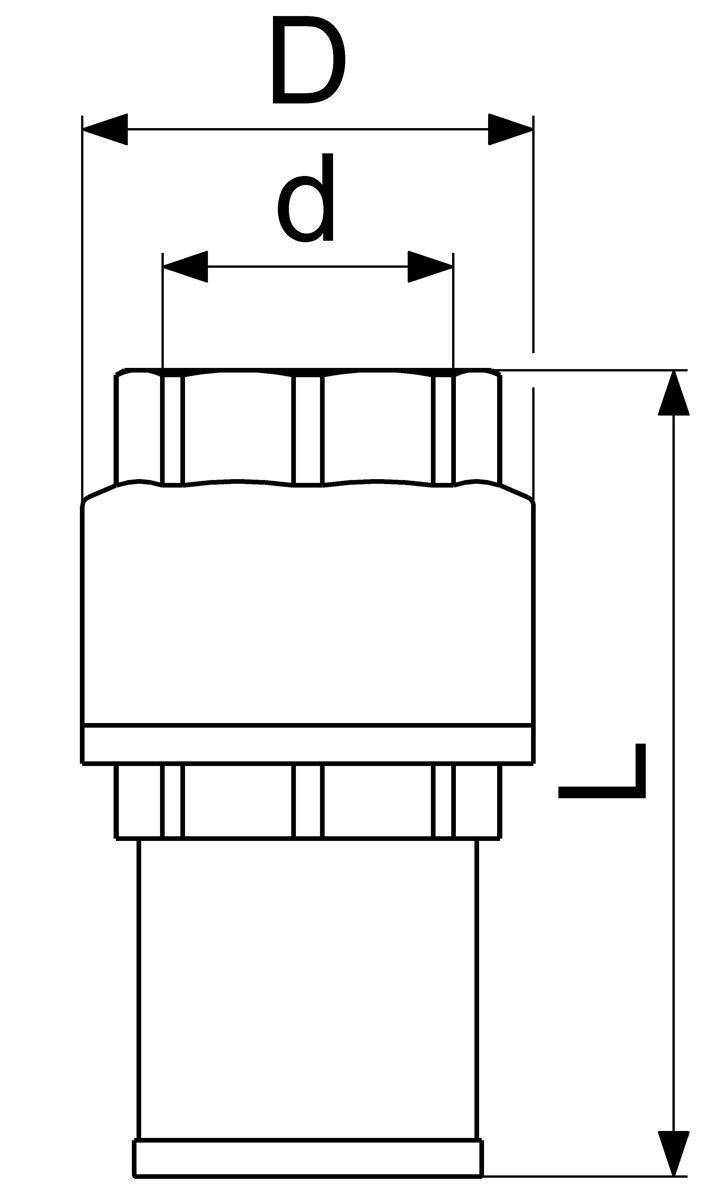 Soupape de fond JS, système YORK, avec ressort et panier d'aspiration inox, 2", laiton