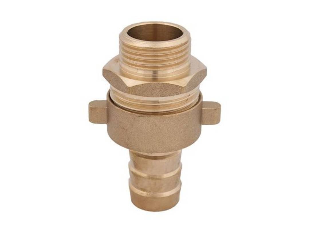JS STANDROHRVERSCHRAUBUNG 3TLG, FLACHDICHTEND, AG 1/2", MS