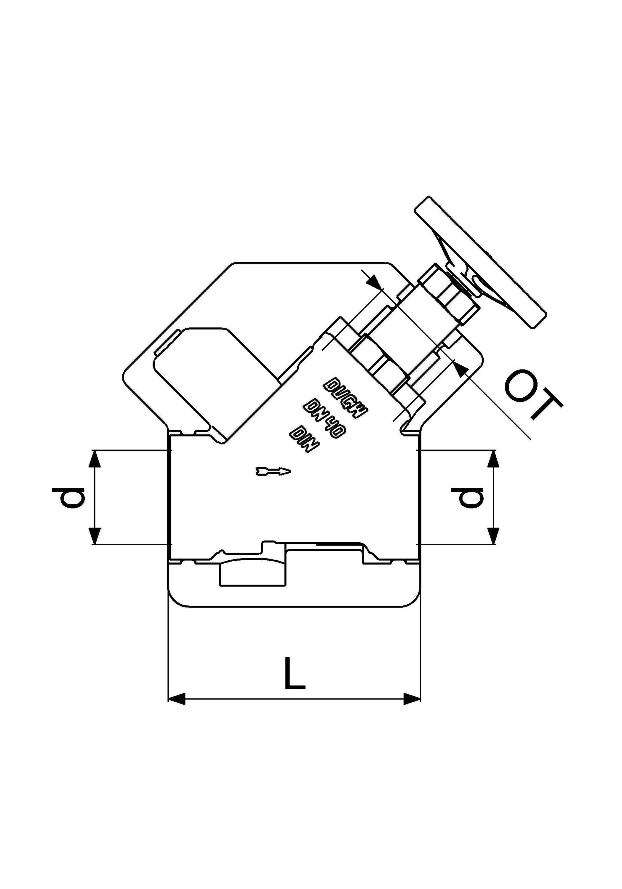 Schlösser Armaturen JS Freistromventil DN40, Muffenanschluss, ohne Entleerung, DVGW-geprüft