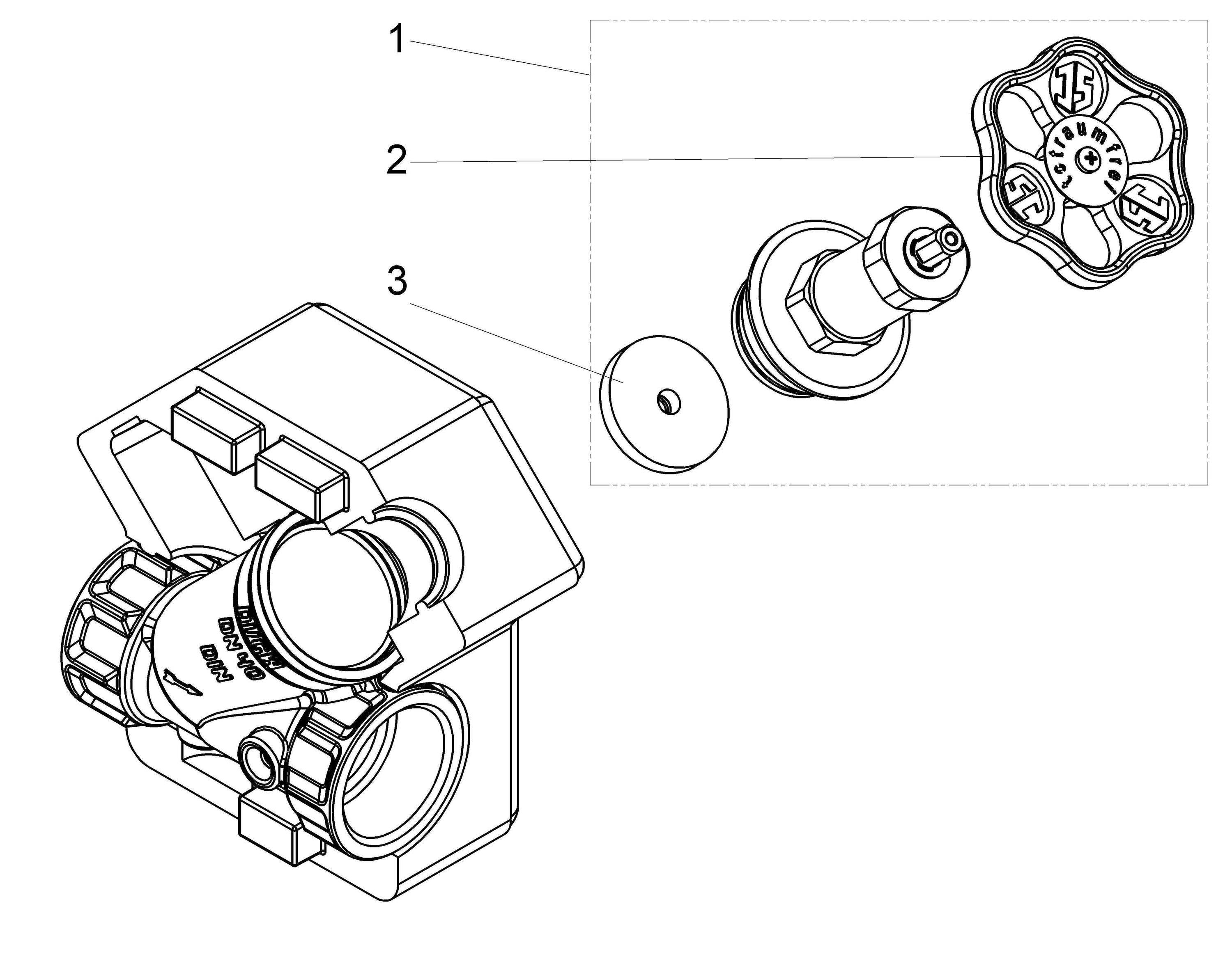 Schlösser Armaturen JS Freistromventil DN40, Muffenanschluss, ohne Entleerung, DVGW-geprüft
