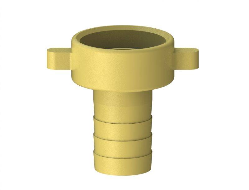 Schlösser Messing-Schlauchverschraubung, 2-teilig, flachdichtend, 5/8" x 3/4", Messing blank