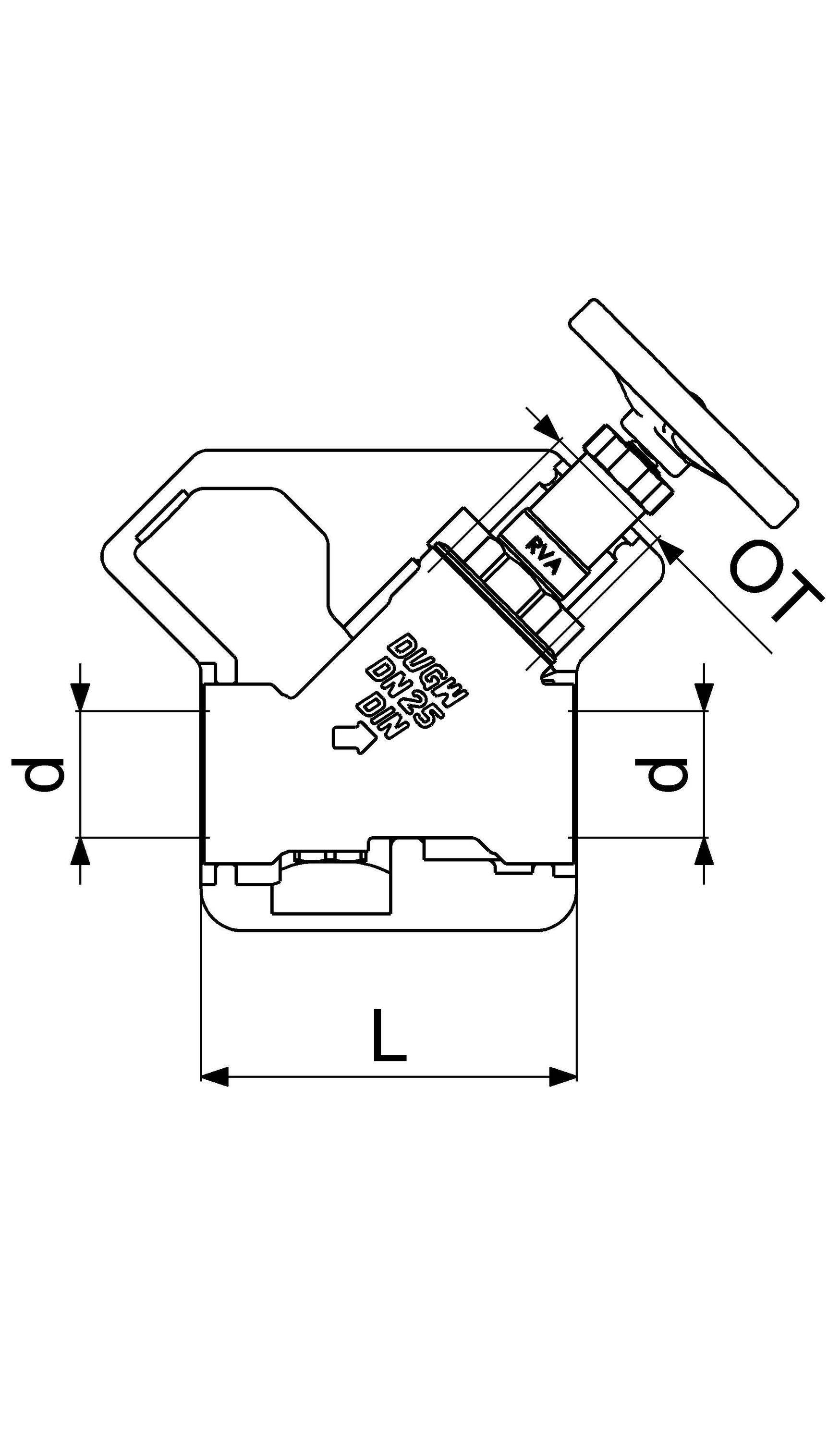 Schlösser Armaturen JS KFR-Ventil Muffenanschluss DN25, ohne Entleerung, DVGW