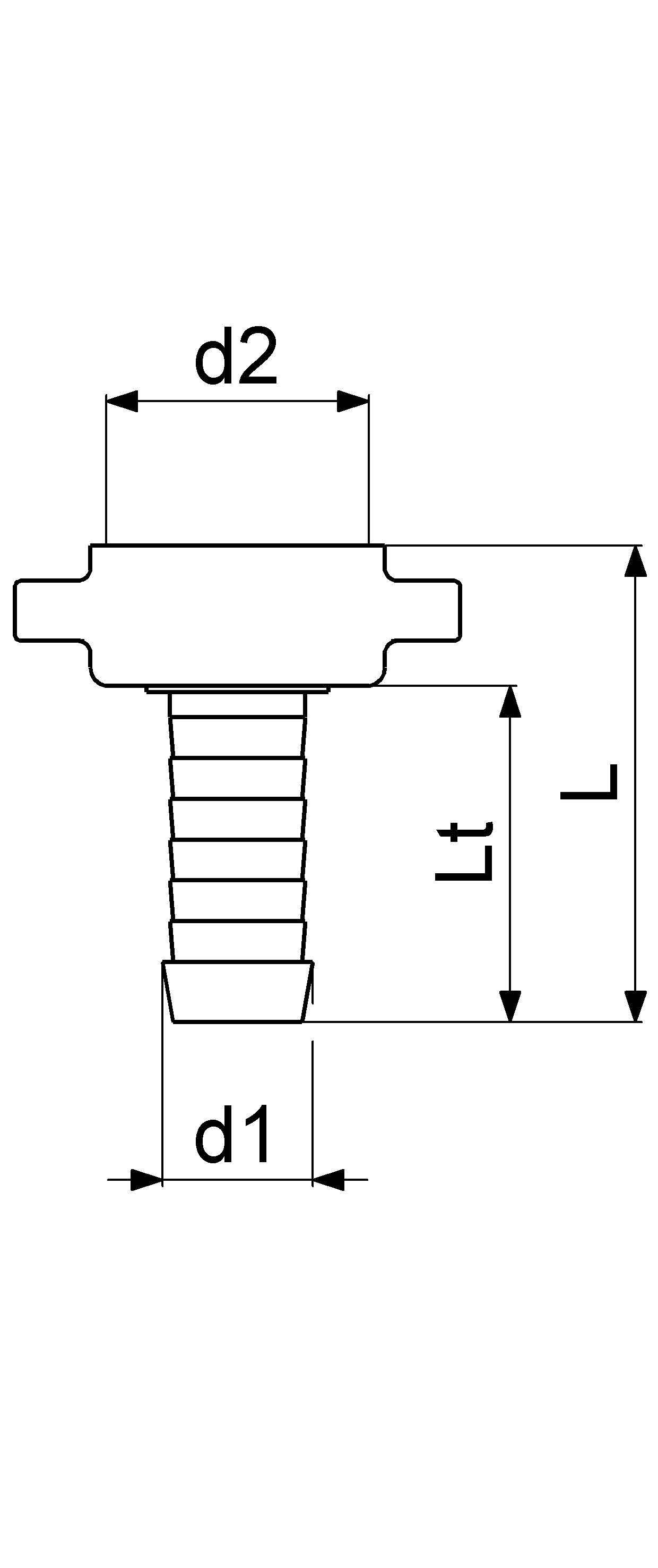 JS MS-SCHLAUCHVERSCHRAUB, SCHWER 2-TEILIG, FLACHDICHTEND, 3/8"x1/2"