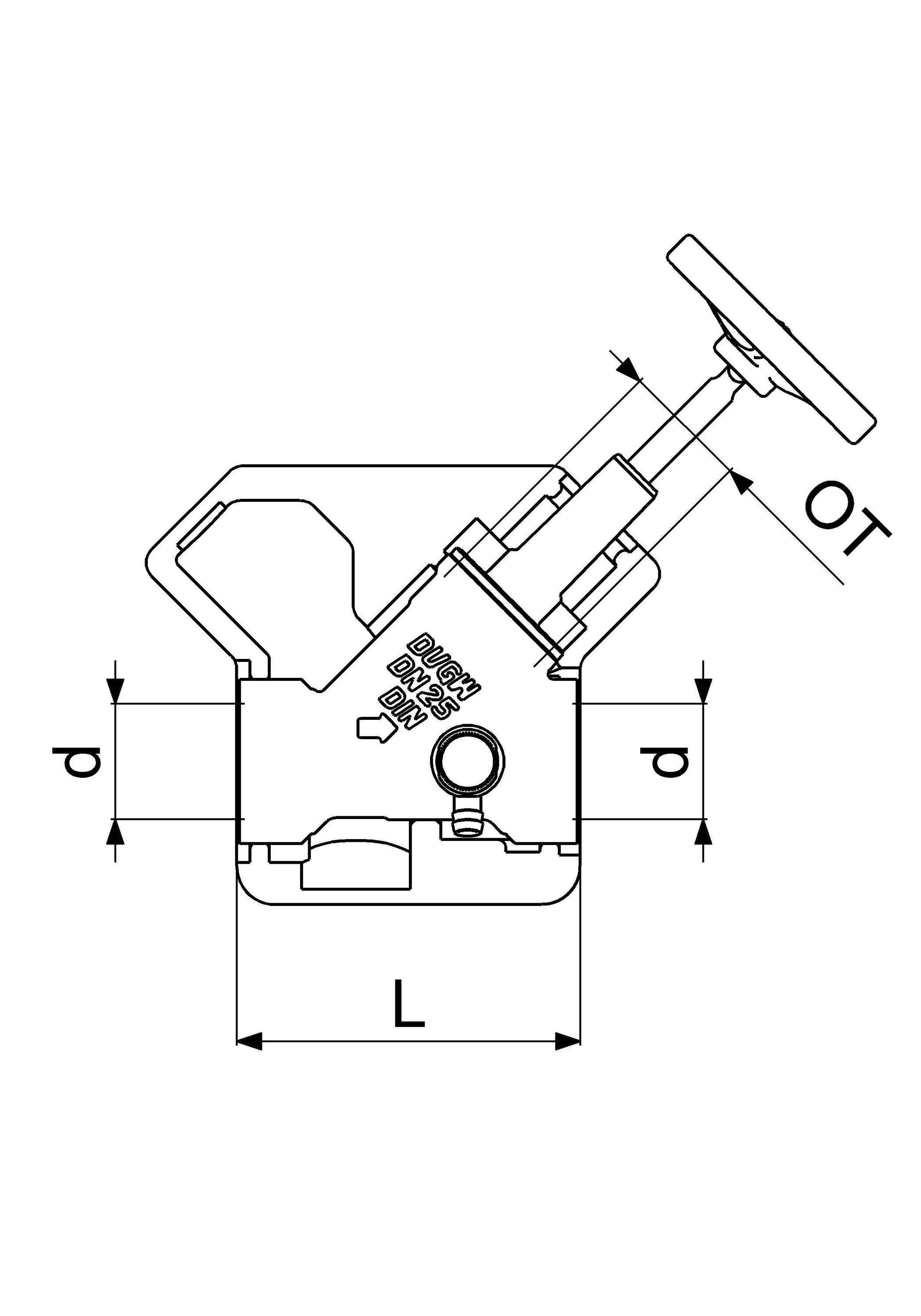 Schlösser Armaturen JS Freistromventil DN25, Muffenanschluss, Entleerung, DVGW geprüft