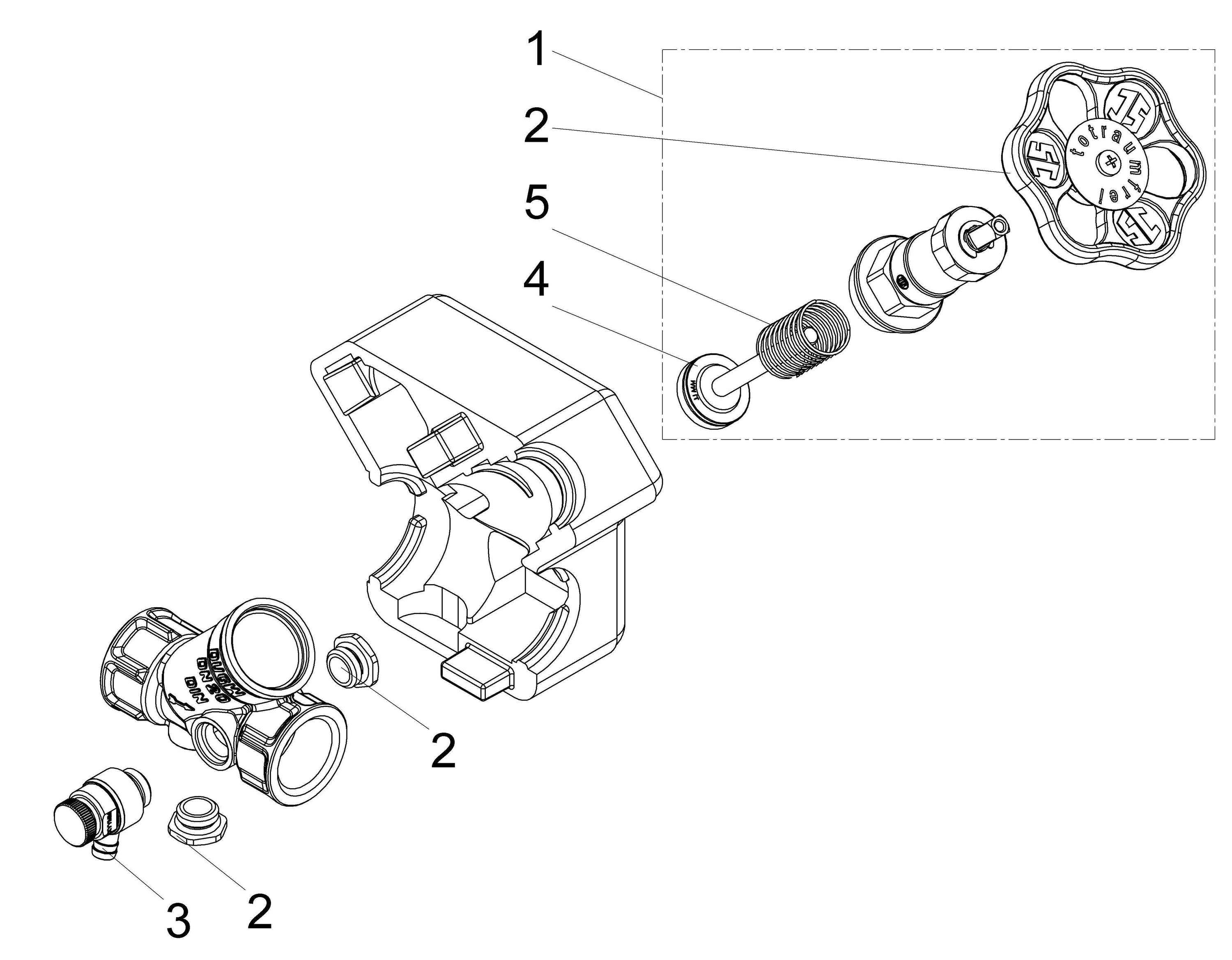 Schlösser Armaturen JS KFR-Rückflussverhinderer DN20 Muffenanschluss mit Entleerung und Dämmhülse DVGW-geprüft