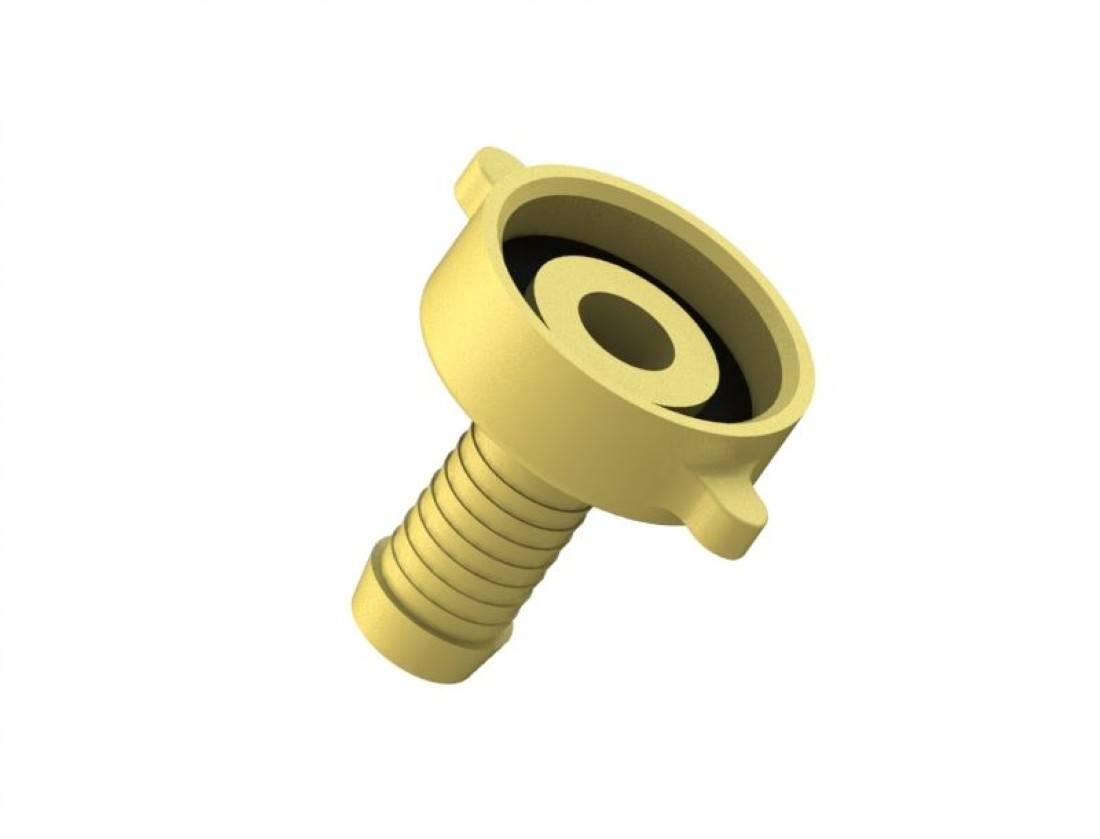 JS MS-SCHLAUCHVERSCHRAUB, SCHWER 2-TEILIG, FLACHDICHTEND, 1/2"x1"