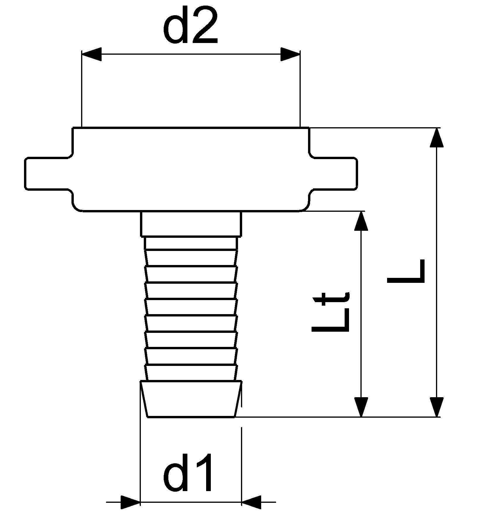 JS MS-SCHLAUCHVERSCHRAUB, SCHWER 2-TEILIG, FLACHDICHTEND, 1/2"x1"