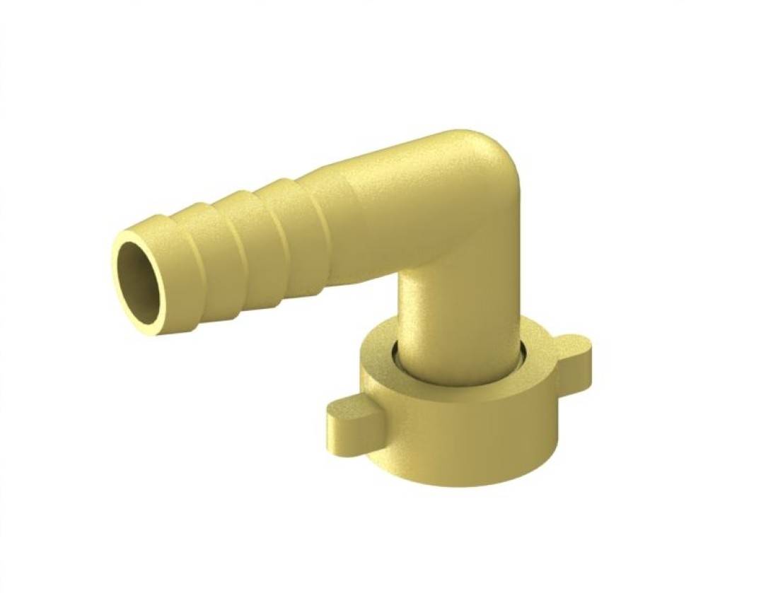 Schlösser Winkelverschraubung flachdichtend, 1/2" x 1/2", Messing blank