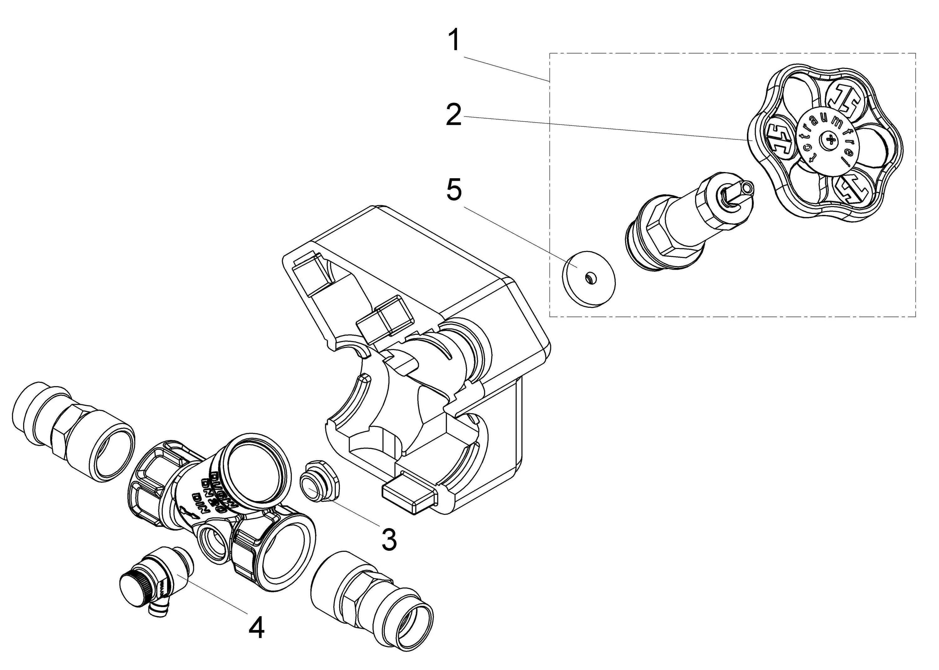 Schlösser Armaturen JS Freistromventil DN20, Press-IG 18 mm, Entleerung, DVGW-geprüft