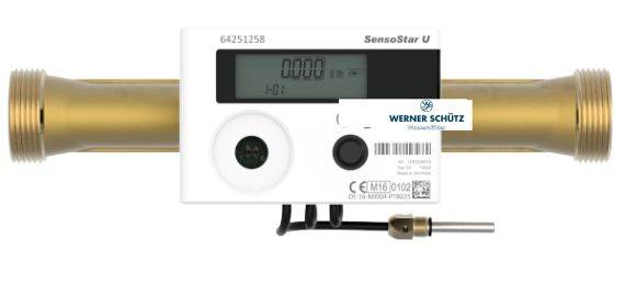 JS Ultraschall-Wärmemengenzähler Qp 40,0 m³/h DN80 8-Loch Flansch Baulänge 300 mm