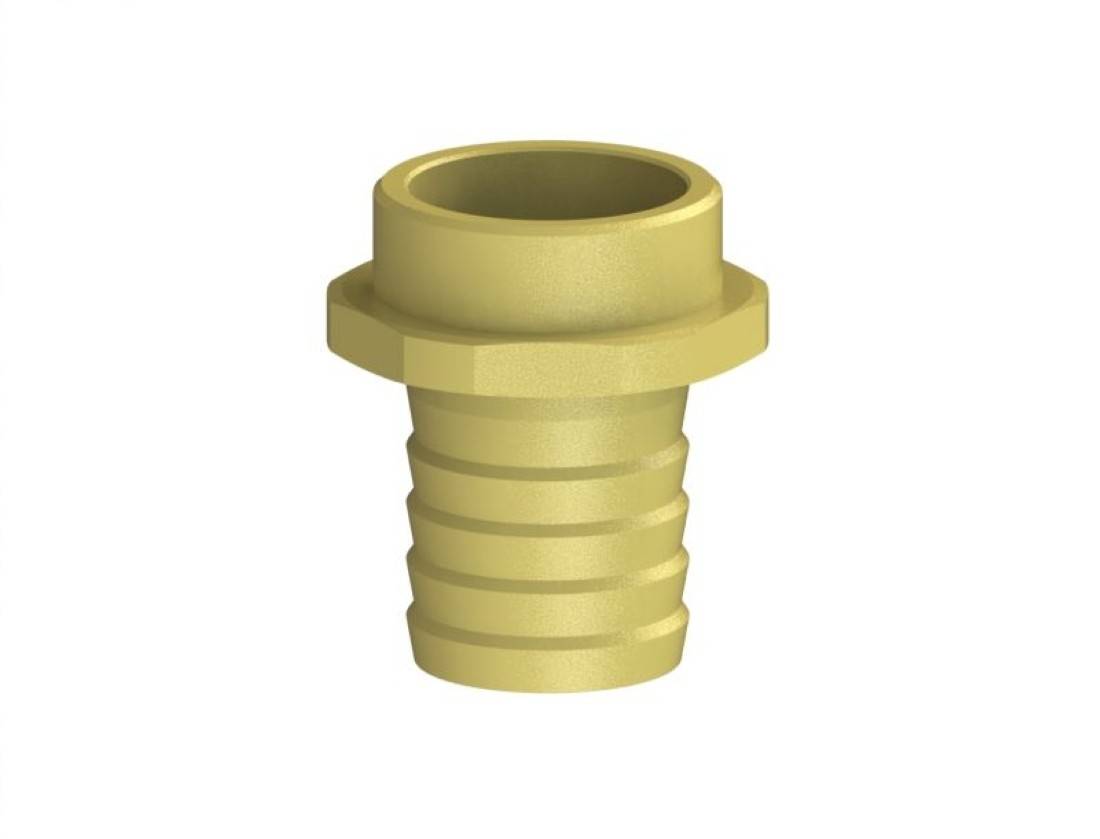JS SAUGER SCHLAUCHSTUTZEN TUELLE 1 1/4", AG 1 1/4", MESSING