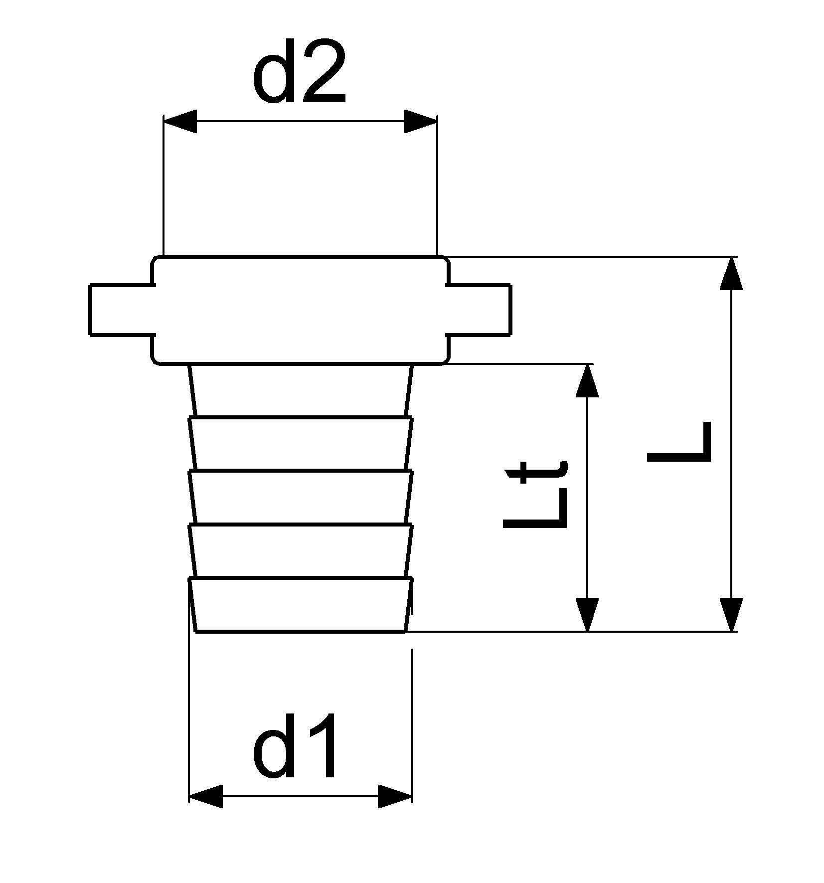 Schlösser Messing-Schlauchverschraubung, 2-teilig, flachdichtend, 1" x 1", Messing blank