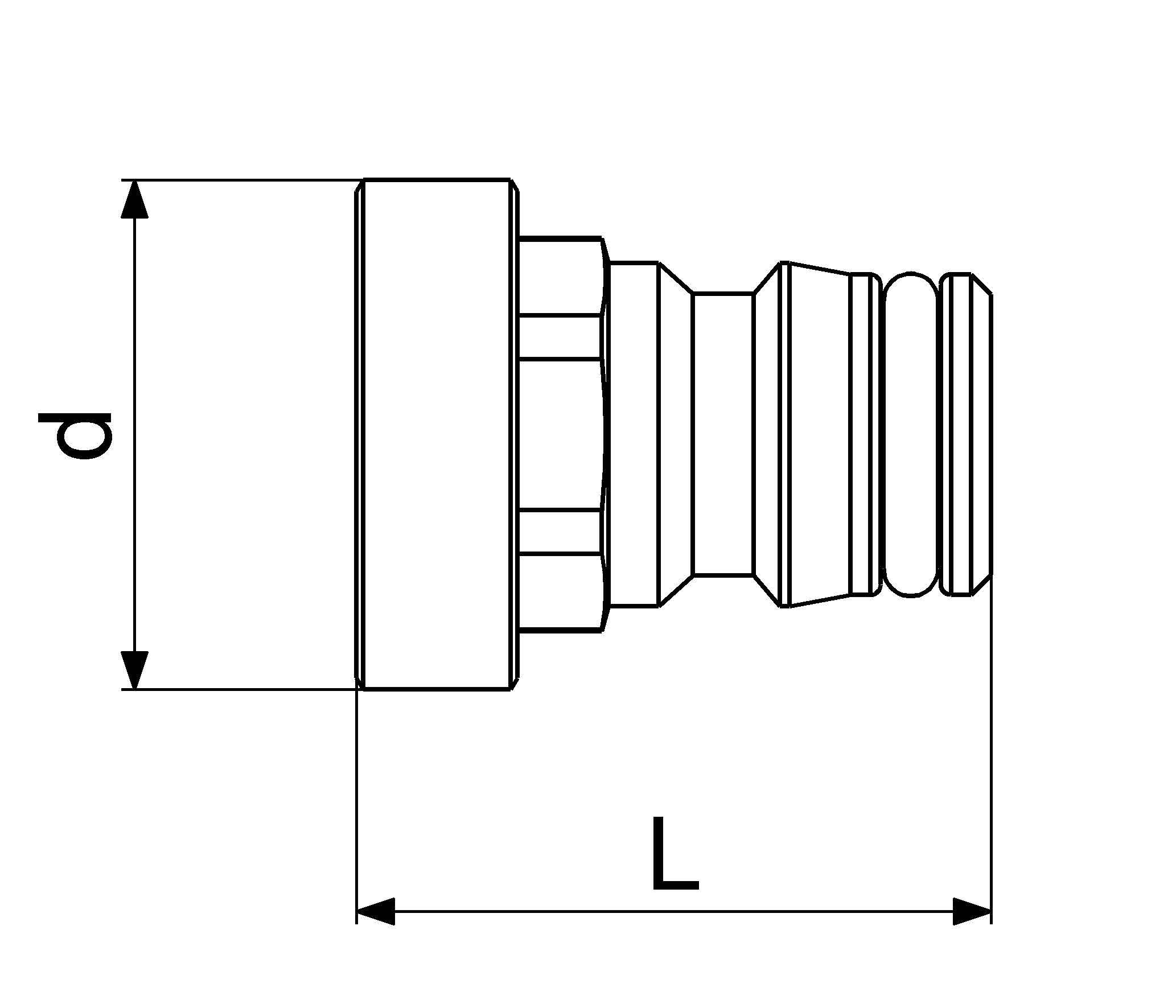Schlösser Gerätestück mit Außengewinde, DN 20, 3/4", Messing