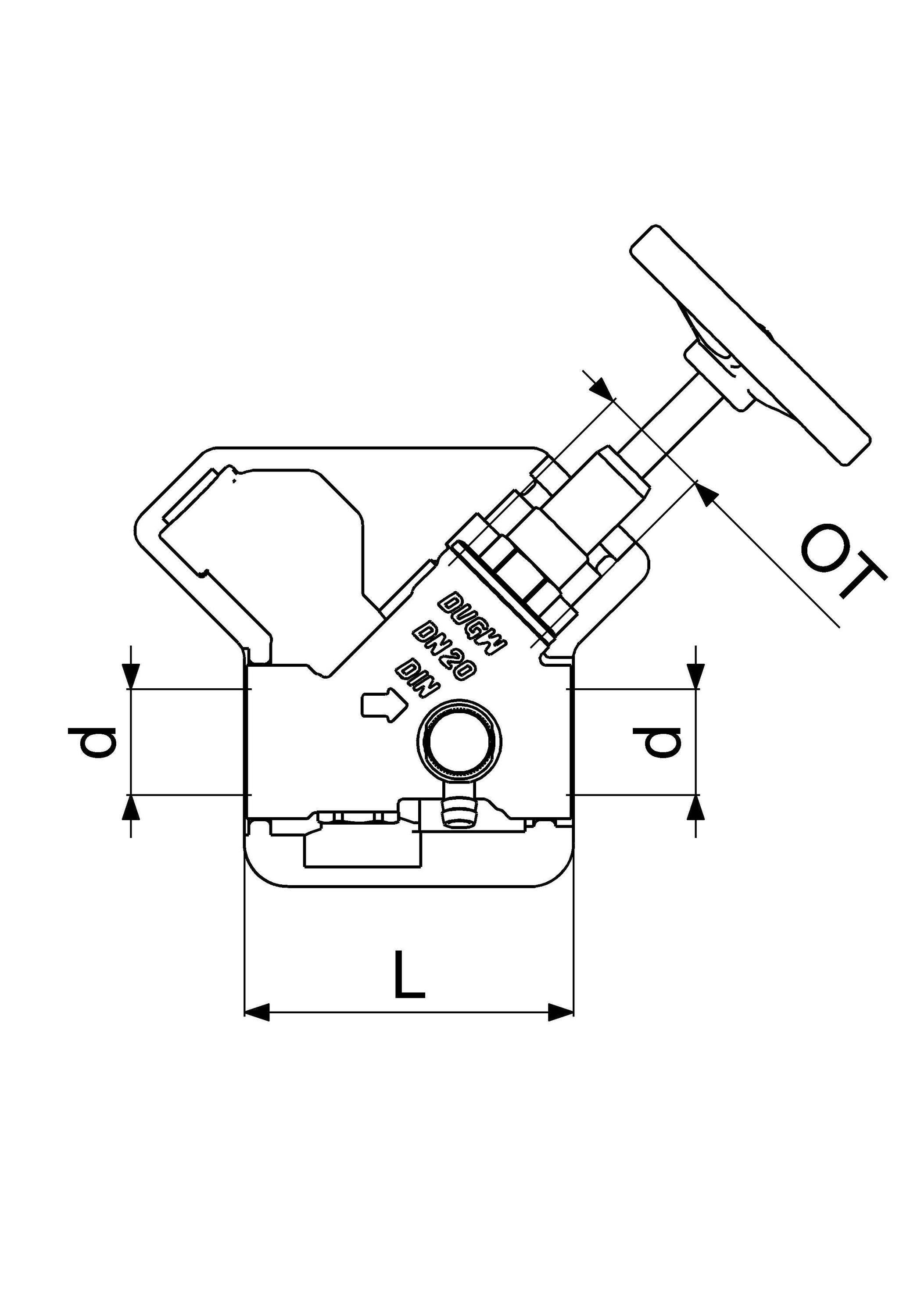 Schlösser Armaturen KFR-VENTIL, MUFFENANSCHLUSS M.ENTL, STEIG.SP, M.DS, DN20, DVGW