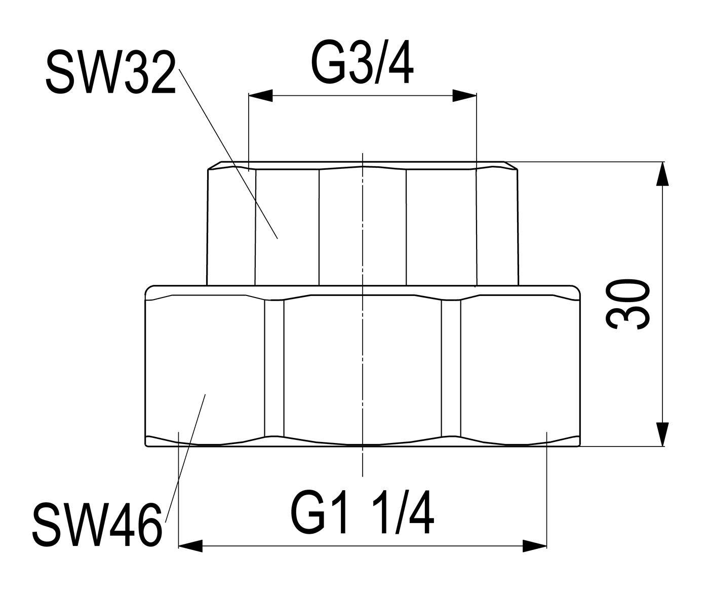 Schlösser Armaturen ABGANGSVERSCHRAUBUNG FUER STAHLROHR, 3/4" x 1 1/4"