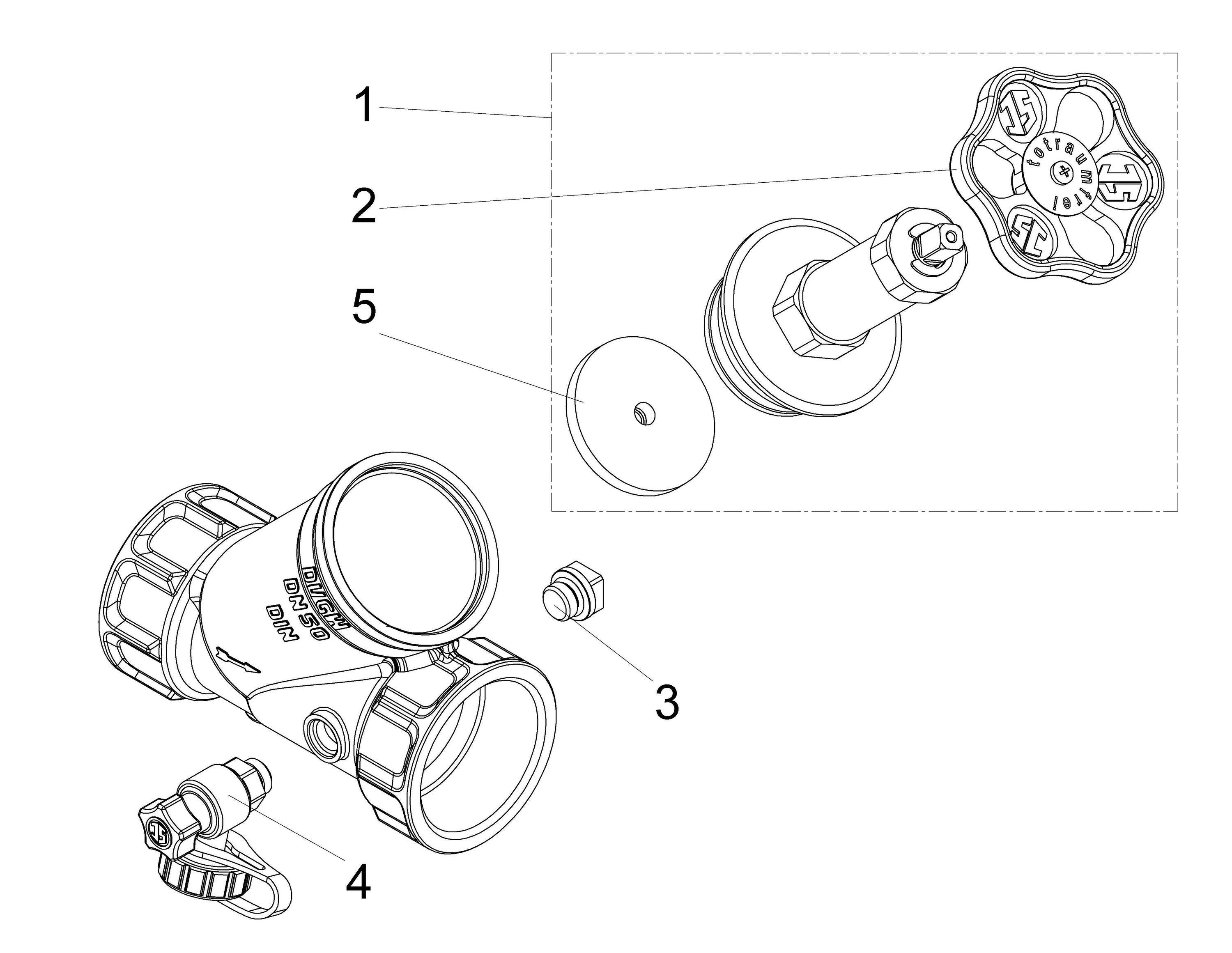Schlösser Armaturen JS Freistromventil DN50 2" Muffenanschluss Press-Messing DVGW geprüft