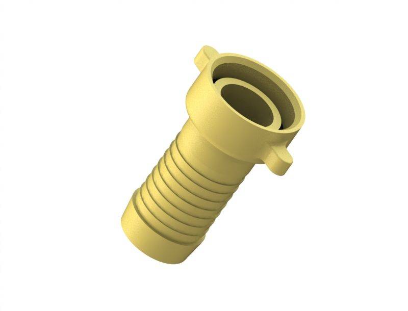 Schlösser Messing-Schlauchverschraubung, schwere Ausführung, 2-teilig, flachdichtend, 3/4" x