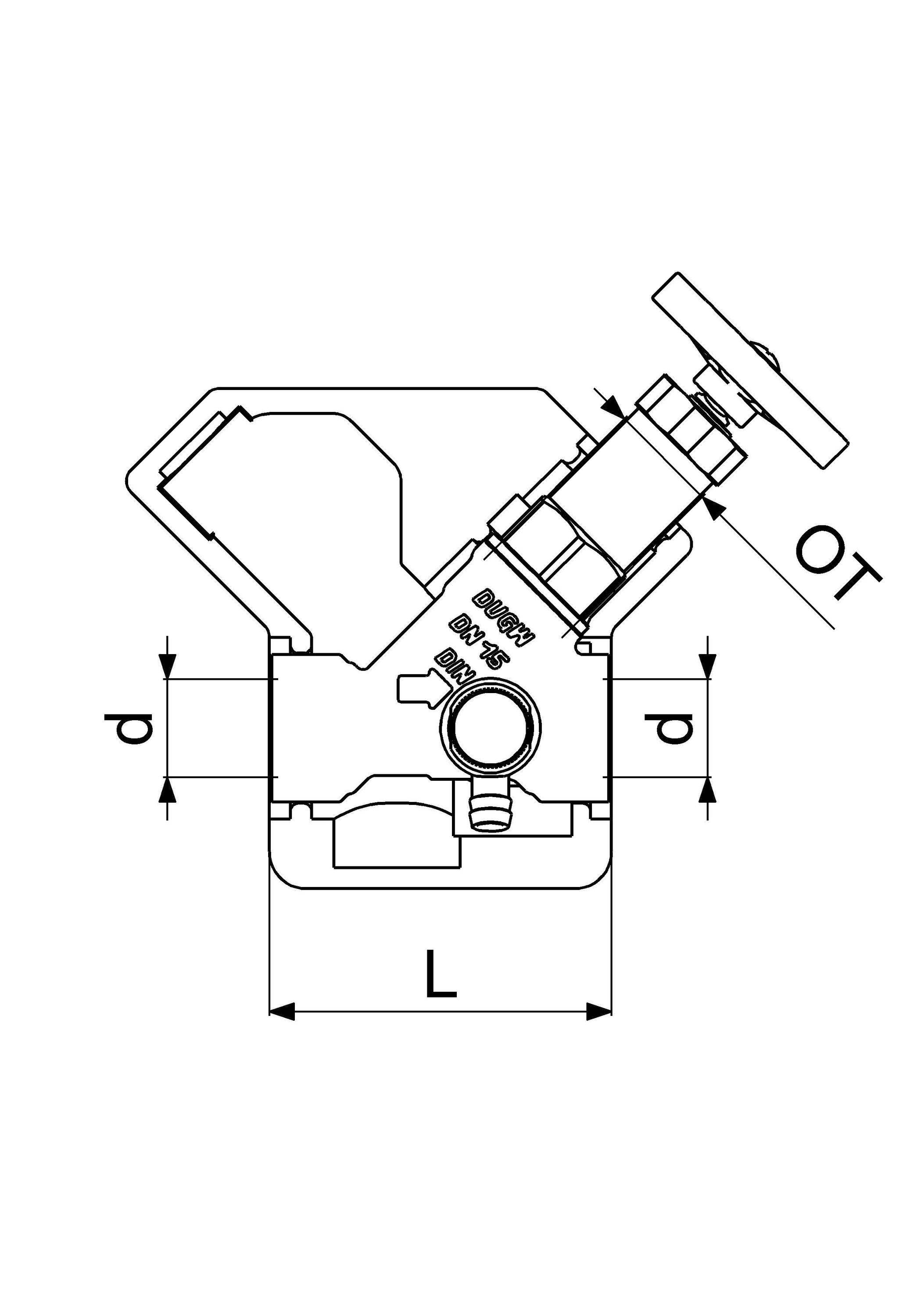 Schlösser Armaturen JS Freistromventil DN15, Muffenanschluss, Entleerung, Dämmschale, DVGW