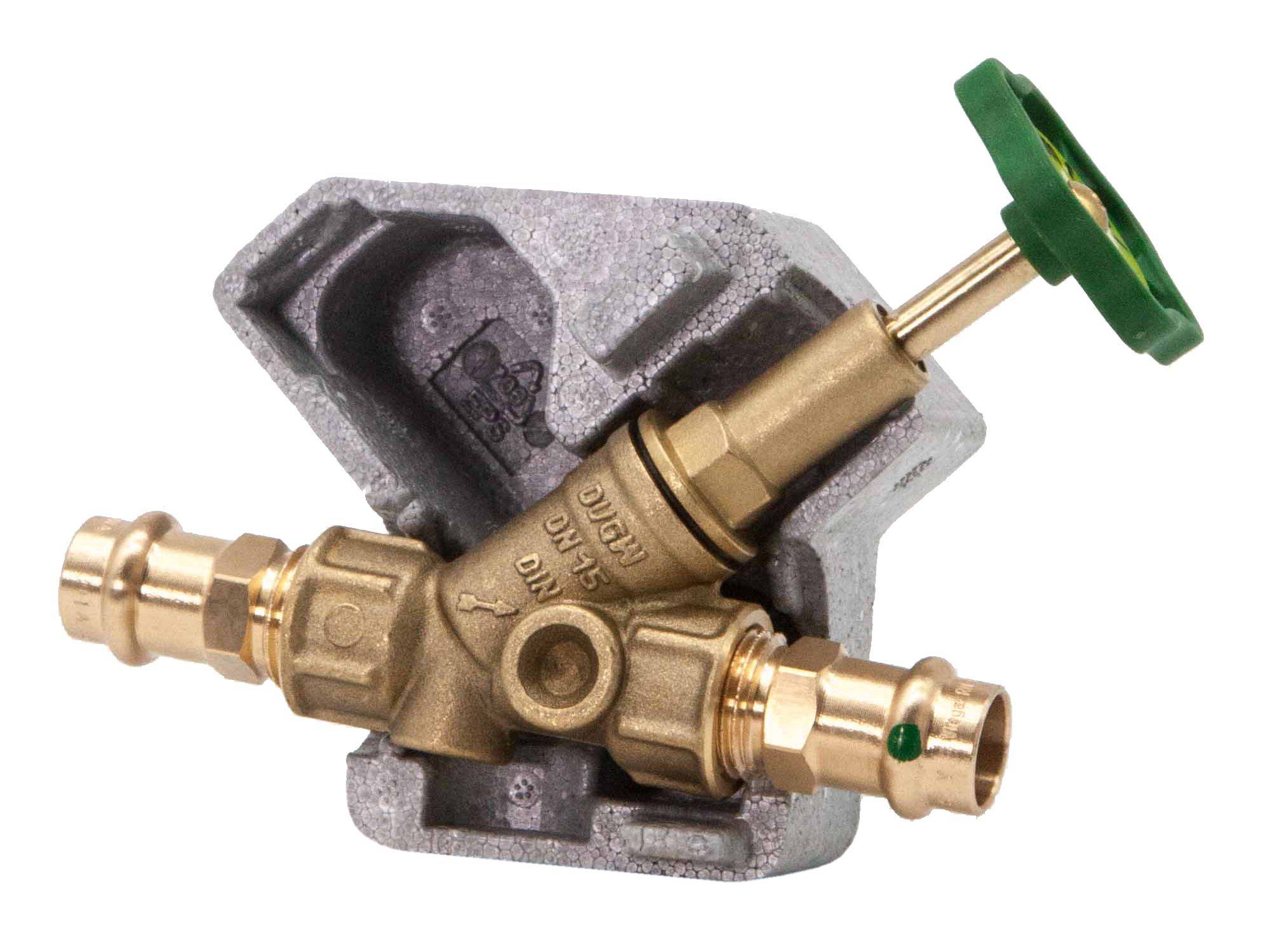 Schlösser Armaturen FREISTROMVENTIL, PRESSANSCHL.IG O.ENTL, ST.SP, M.DS, DN15, PR15, DVGW