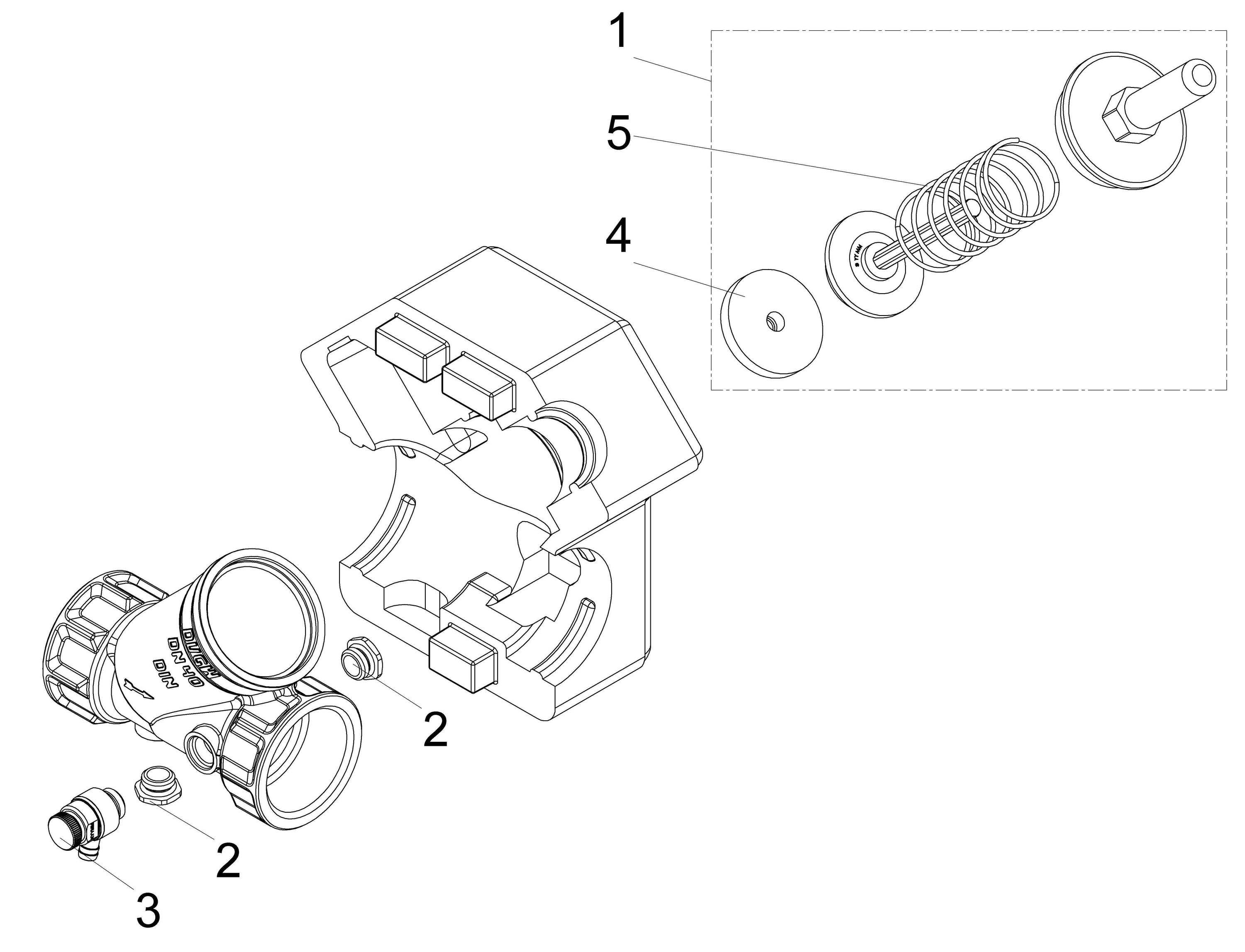 Schlösser Armaturen JS Rückflussverhinderer DN40 mit Entleerung, Muffenanschluss und Dämmschale, DVGW geprüft