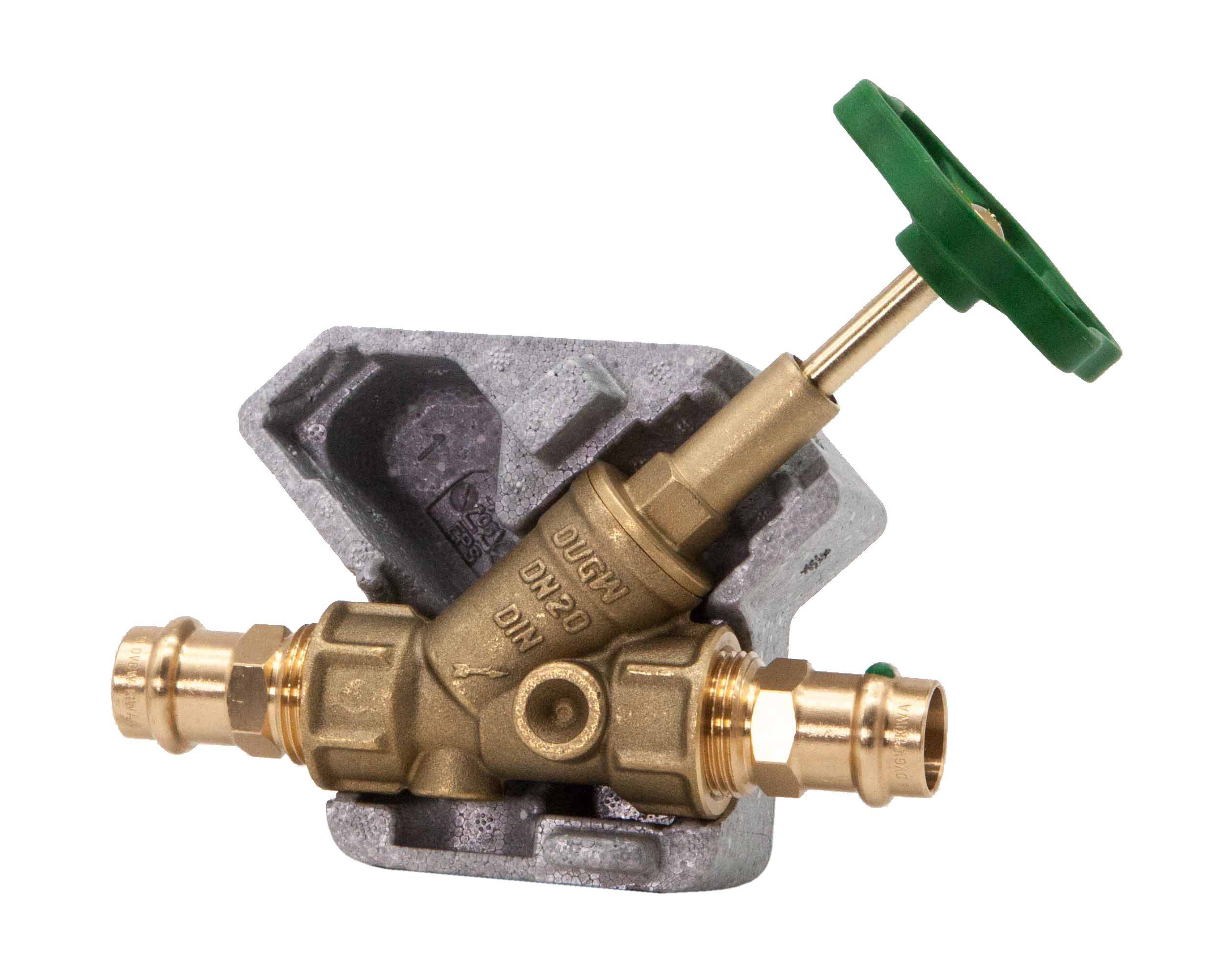 Schlösser Armaturen FREISTROMVENTIL, PRESSANSCHL.IG O.ENTL, ST.SP, M.DS, DN20, PR18, DVGW