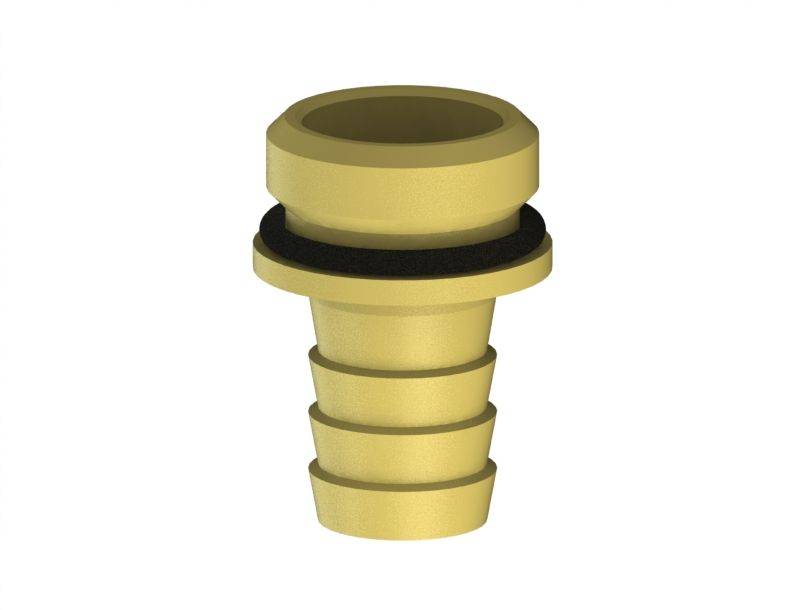 Schlösser Vaterteil mit Wulst und Dichtung, 1/2" x 1/2", Messing