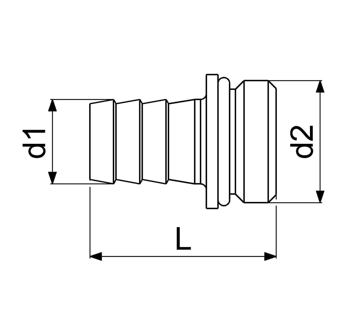 Schlösser Vaterteil mit Wulst und Dichtung, 1/2" x 1/2", Messing