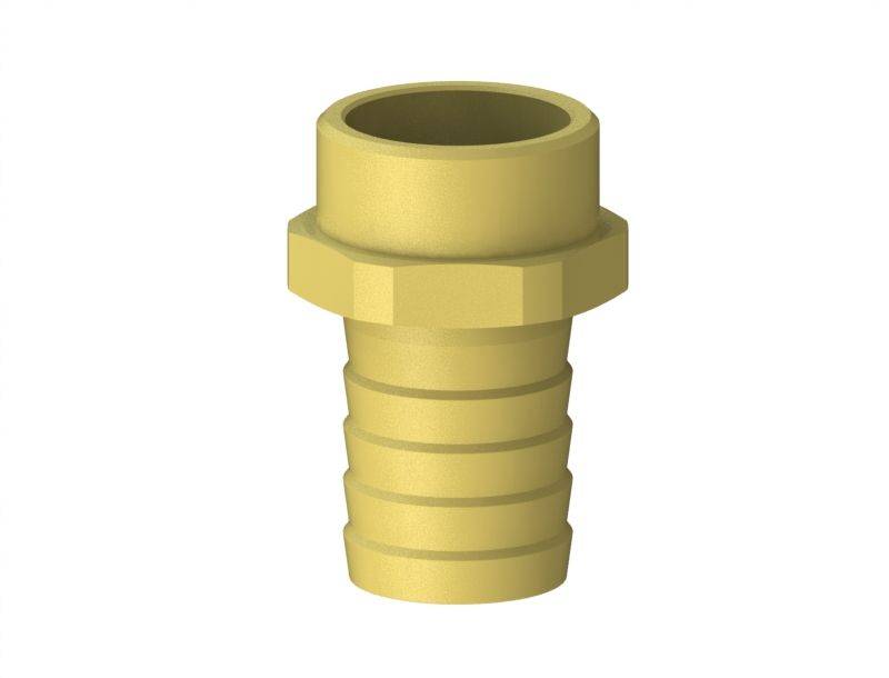 Schlösser Sauger Schlauchstutzen, Tülle 1", 1" AG, Messing
