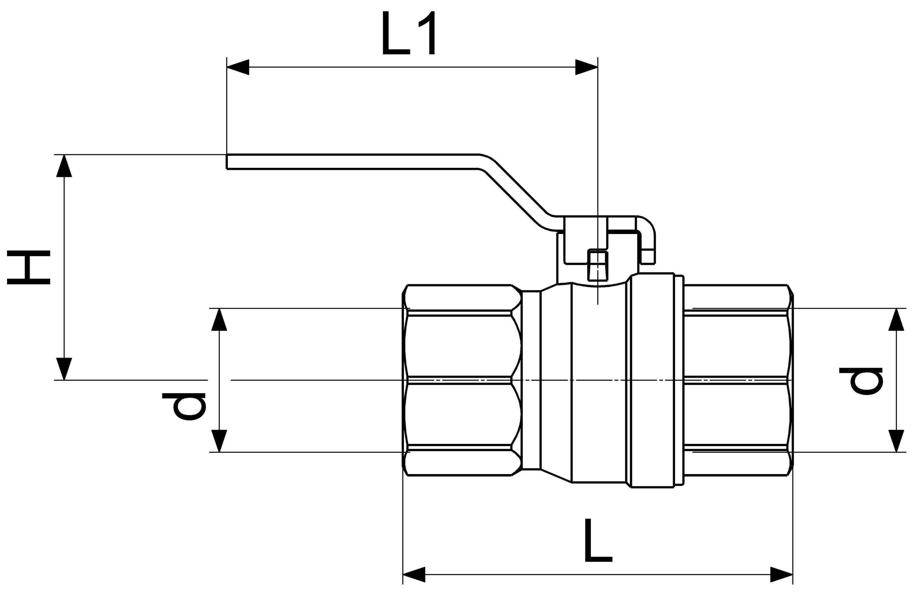 Schlösser Armaturen JS KUGELHAHN, SCHWER, DN15, 1/2" BL 58MM,ST-GR.BLAU,MS-BLANK
