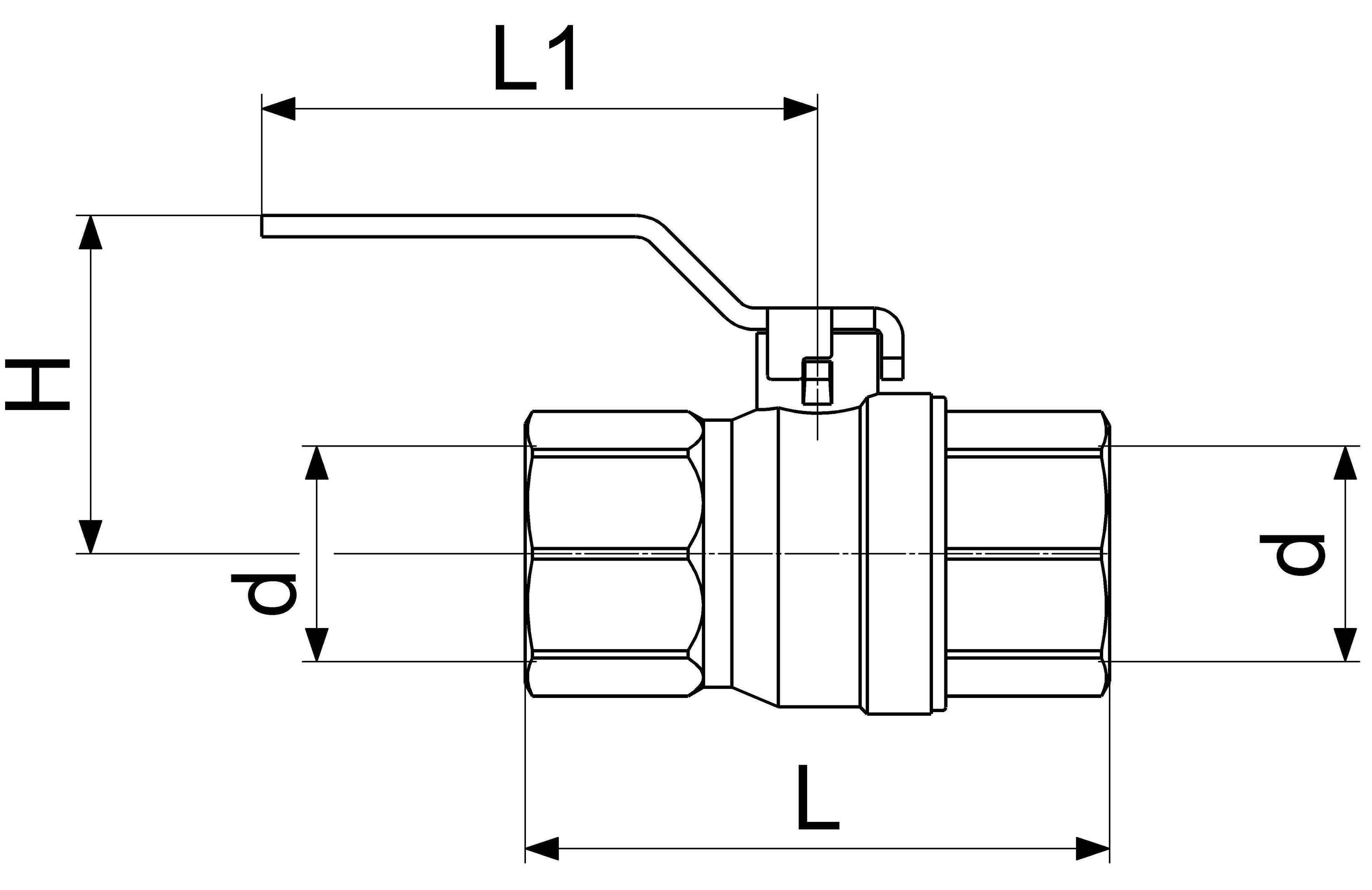Schlösser Armaturen JS KUGELHAHN, SCHWER, DN20, 3/4" BL 68MM,ST-GR.GELB,MS-BLANK